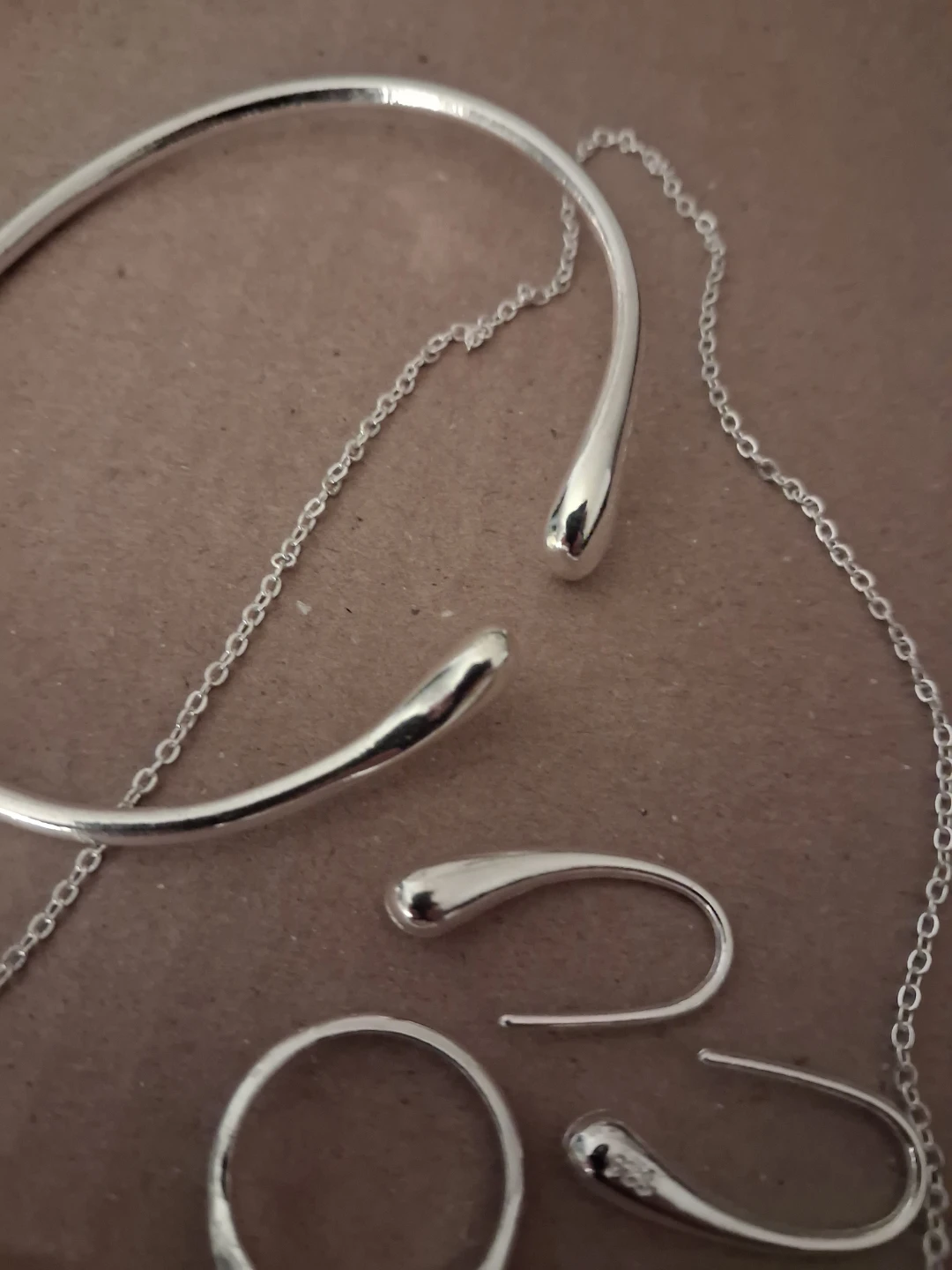 Silver Tear Drop Jewelry Set - photo 5
