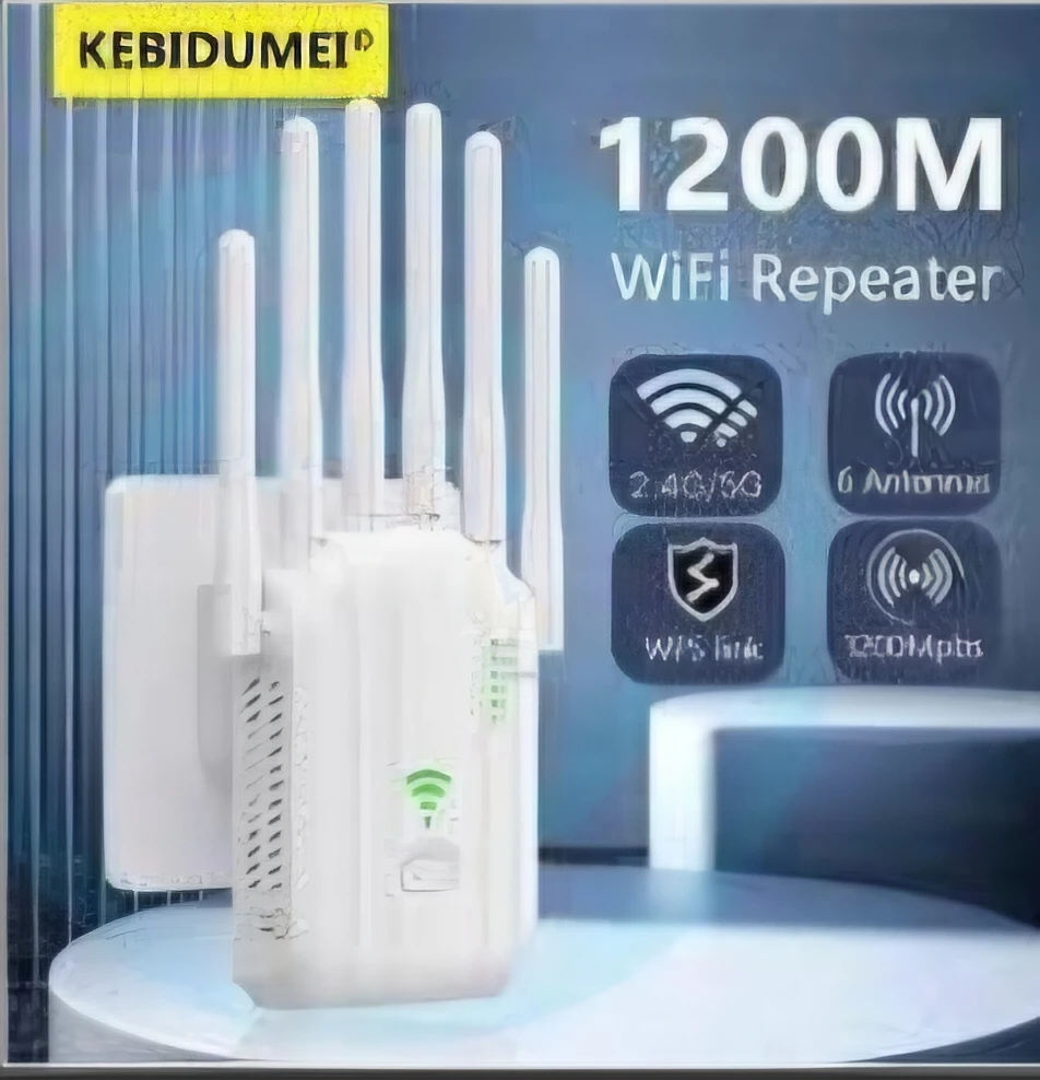 Kebidumei 1200Mbps WiFi Repeater