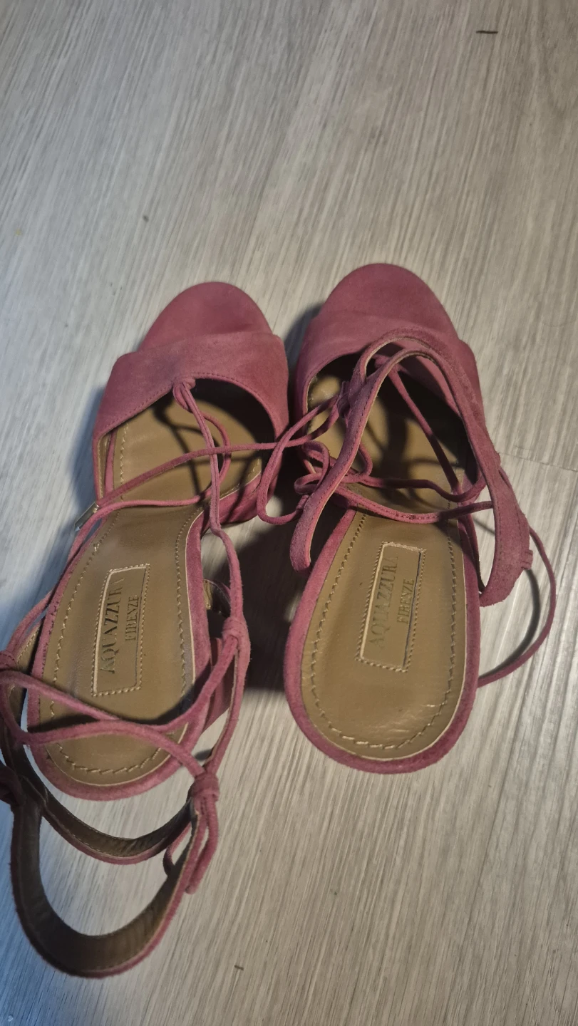 Aquazzura Firenze Suede Platform Heels