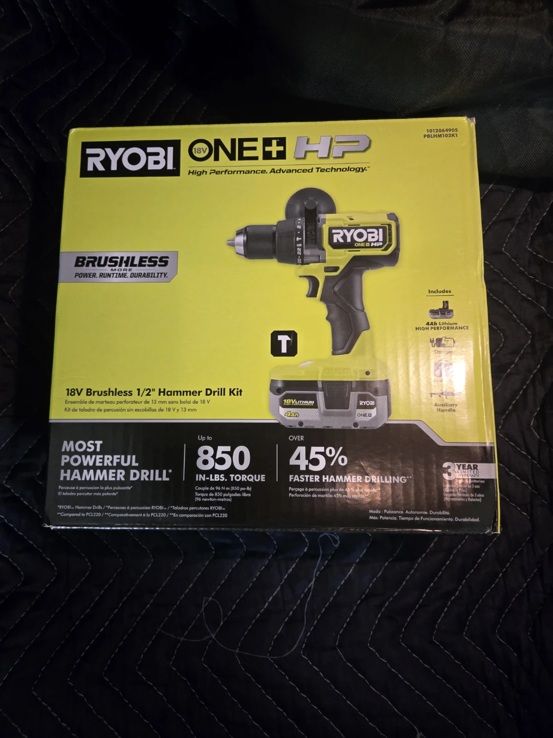 Ryobi 18V Brushless 1/2 Hammer Drill Kit
