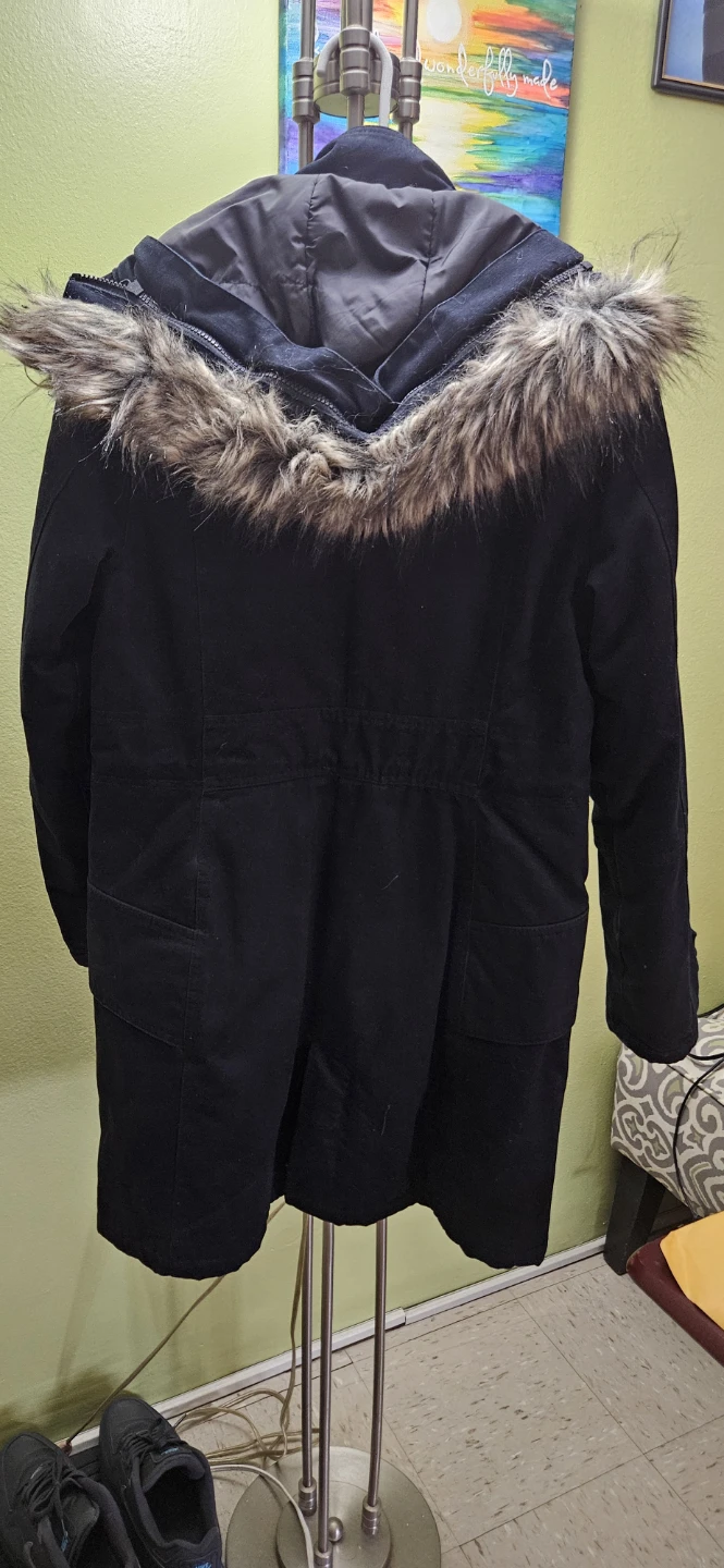 I. Spiewak & Sons Navy Blue Winter Parka Coat – Faux Fur Hood - photo 3