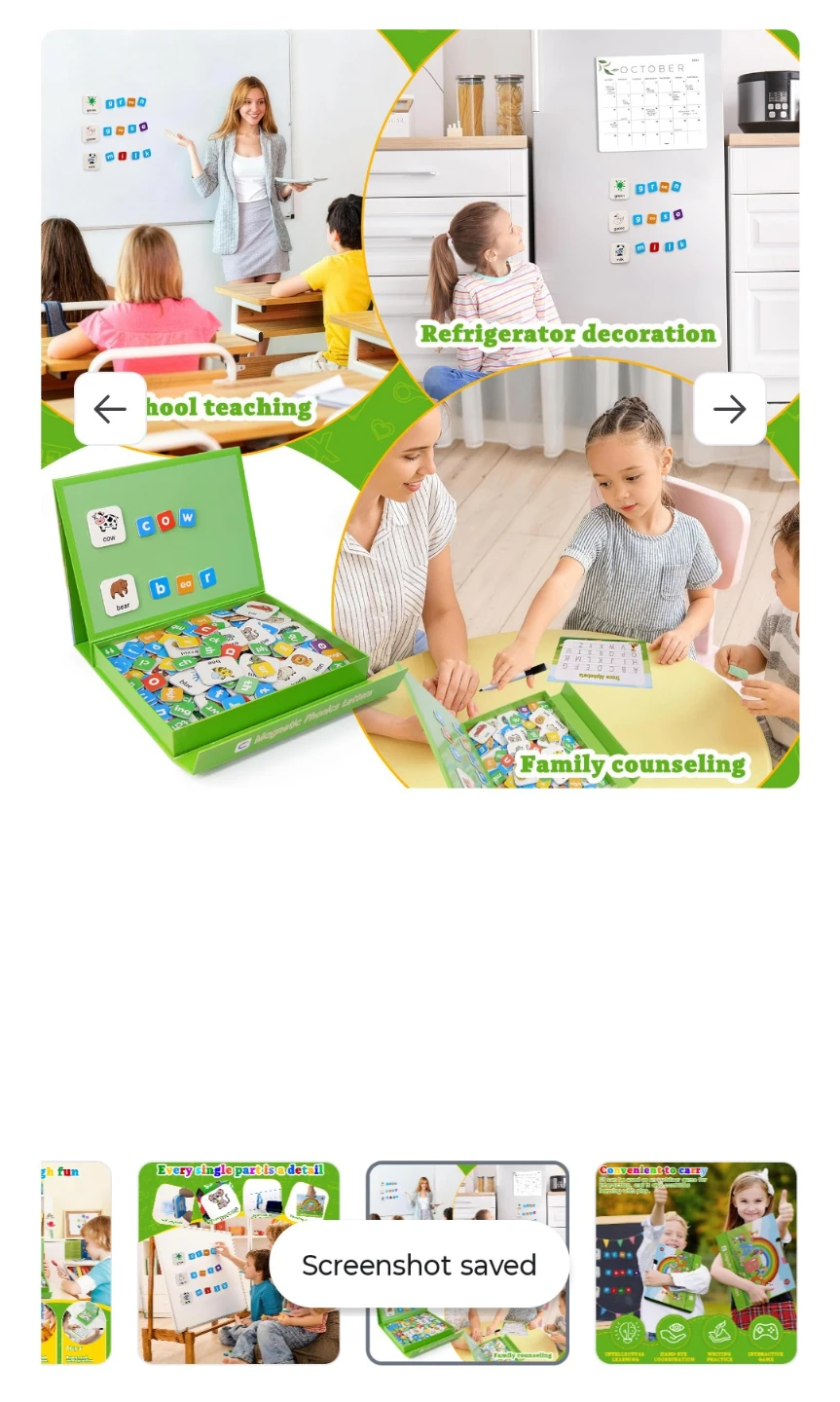 Phonics Word-Building Magnetic Letter Tiles - photo 3
