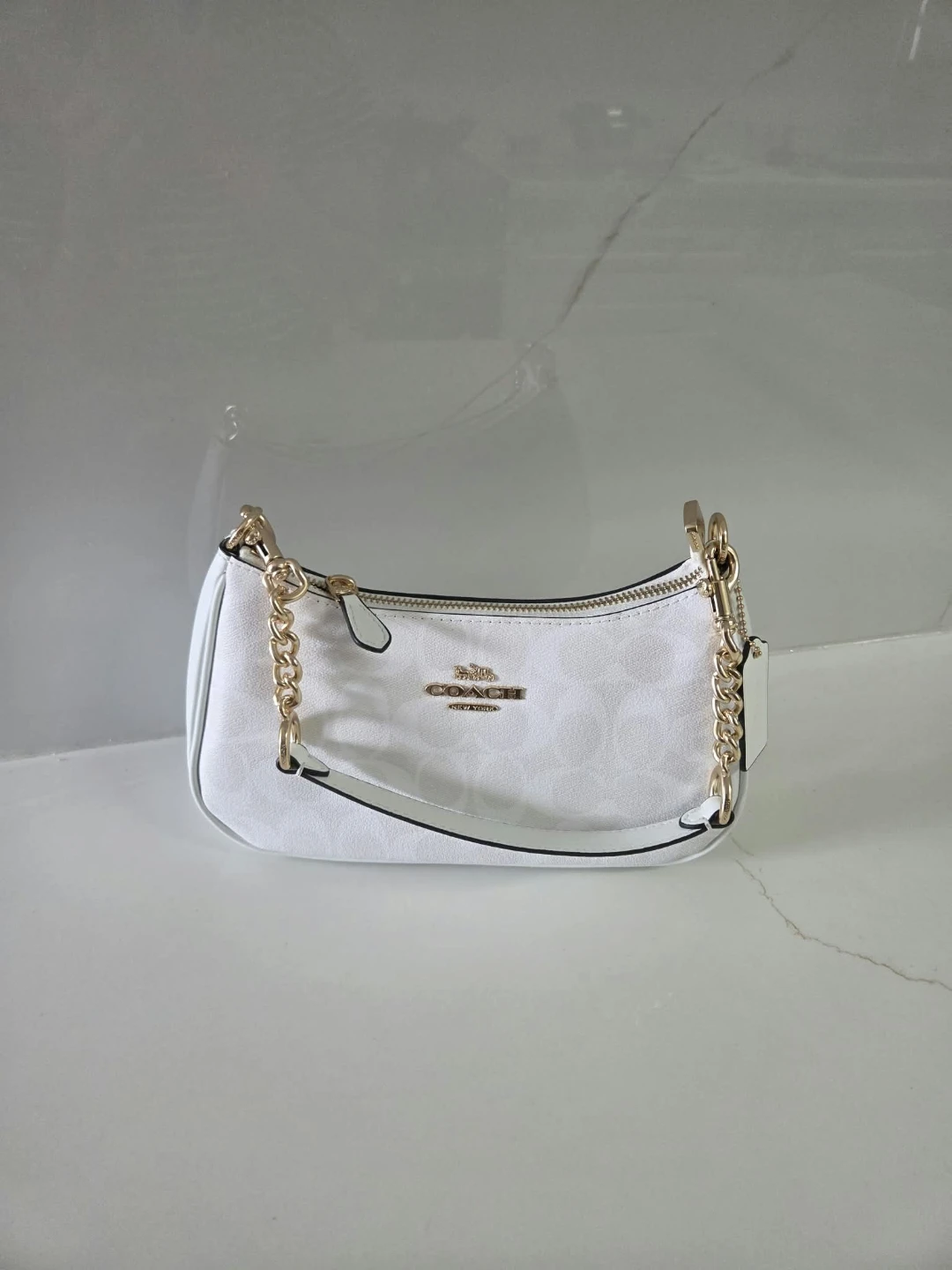 Coach White Teri Shoulder Bag