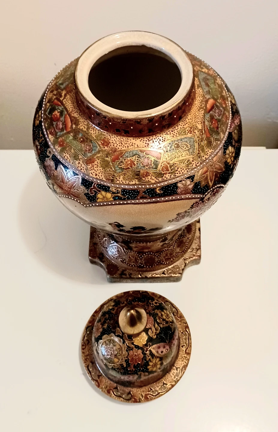 Vtg 16" Decorative Ceramic Vase - photo 3