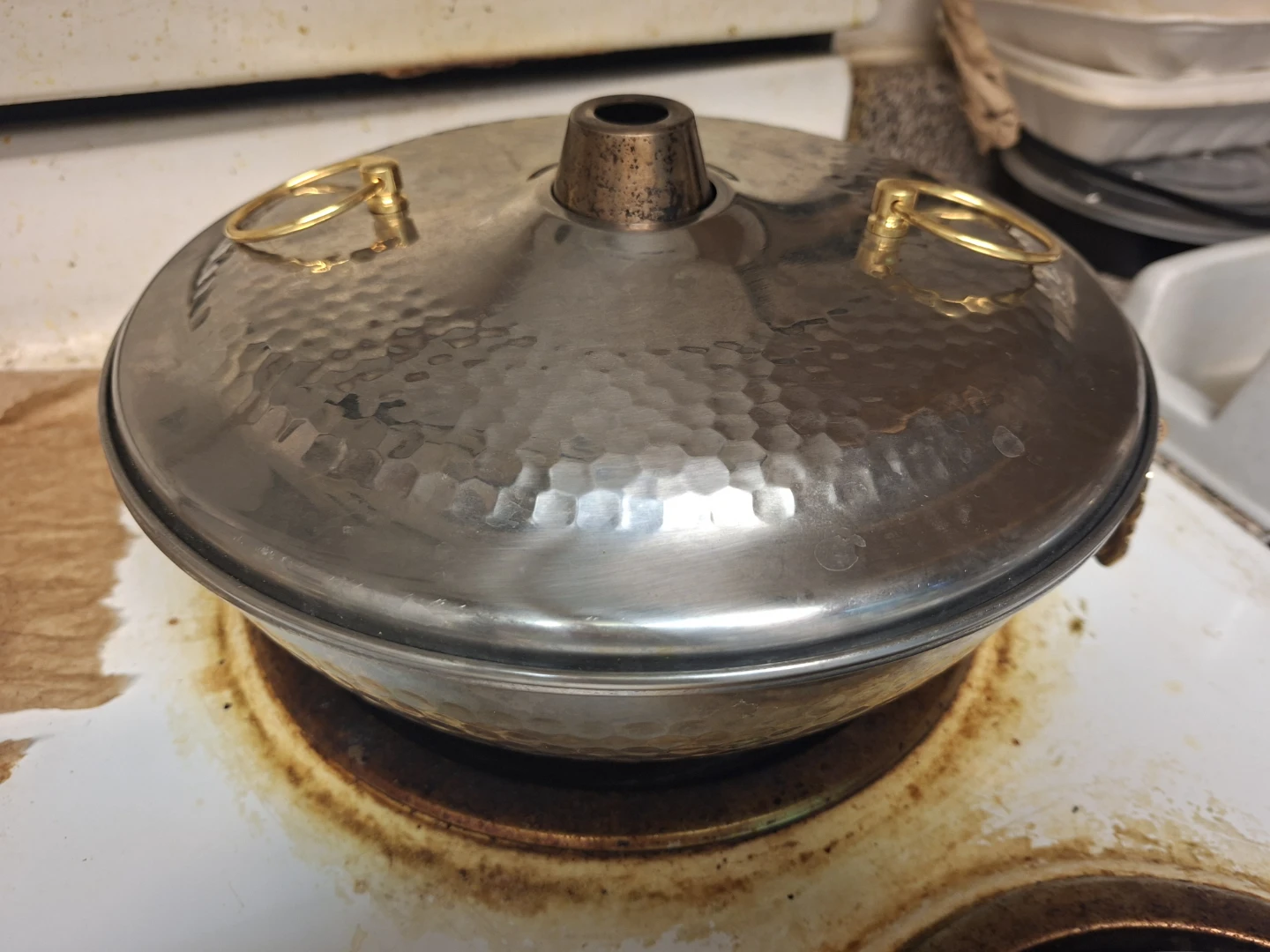 Hammered Metal Mongolian Hot Pot