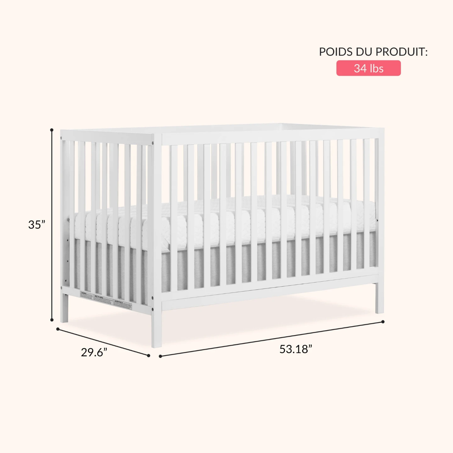 Dream On Me Synergy 5-in-1 Convertible Crib - photo 4