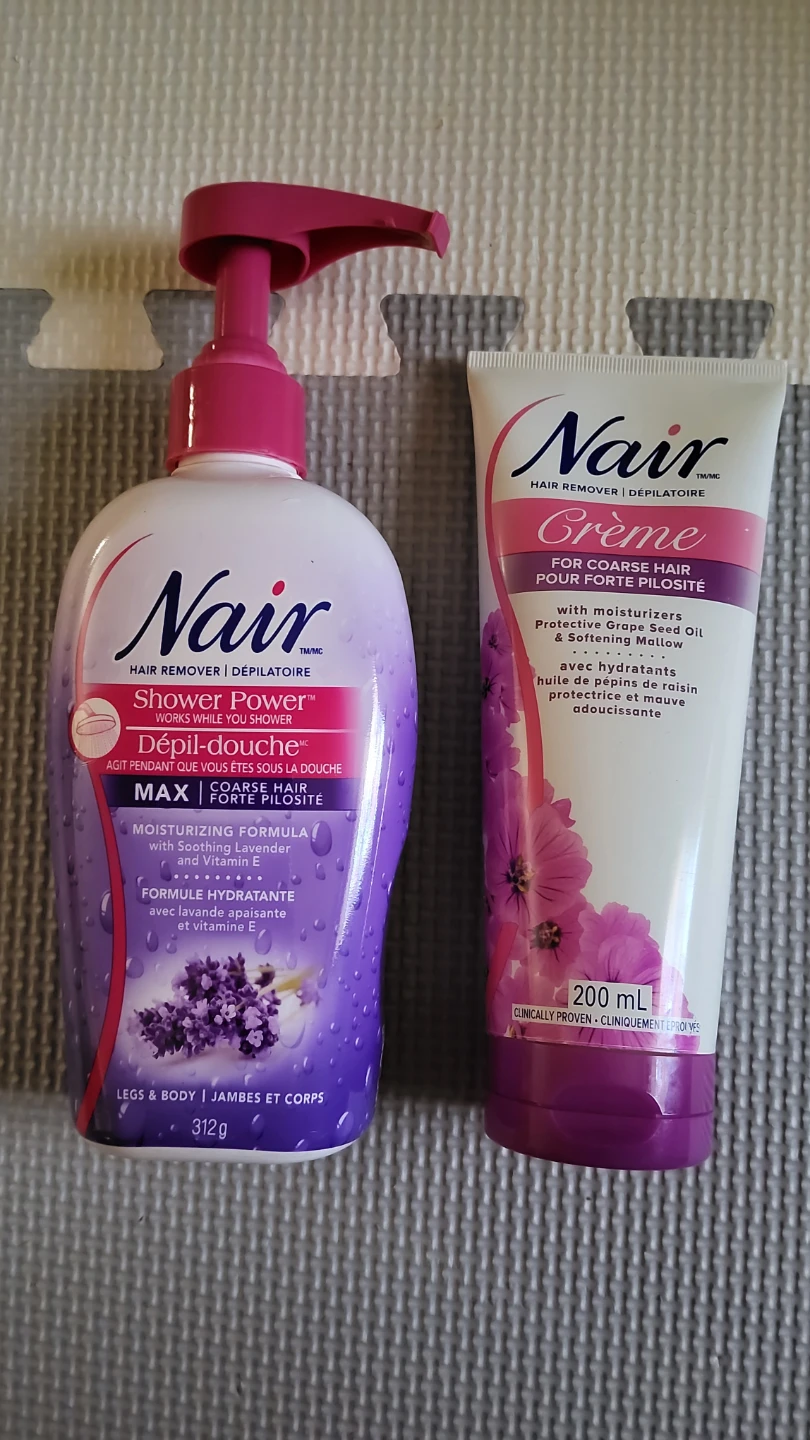 Nair Shower Power and Crème Hair Removers