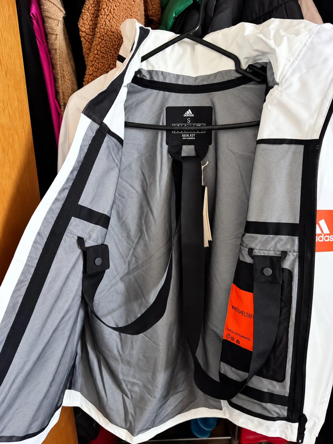 Adidas RAIN.RDY Spectra Jacket – White – Size Small - photo 3