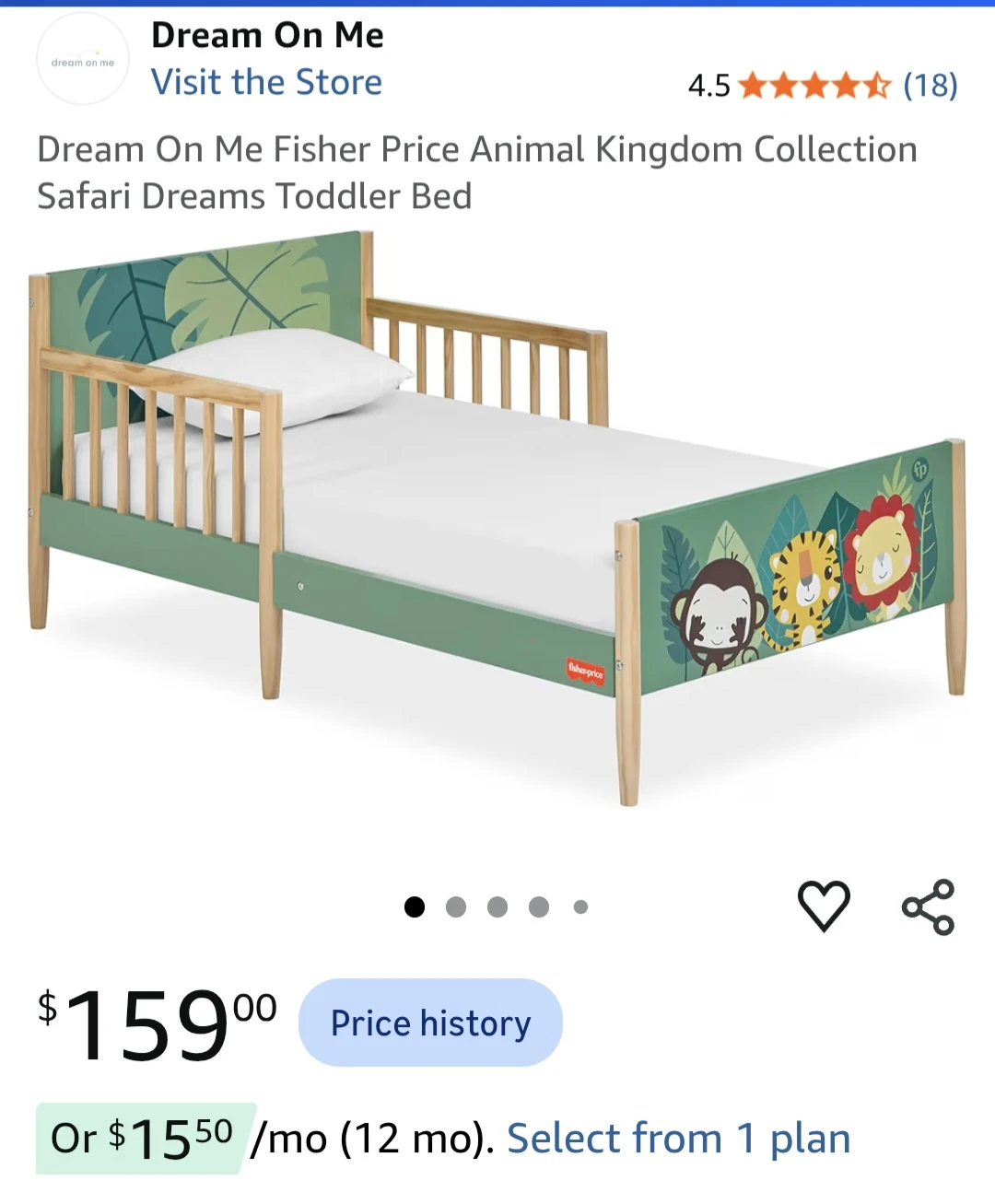 Dream On Me Fisher-Price Toddler Bed and Mattress - photo 2