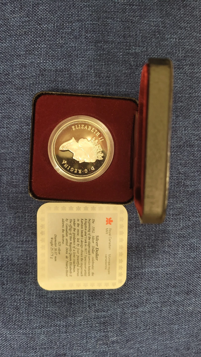 1992 Royal Canadian Mint Proof Silver Dollar