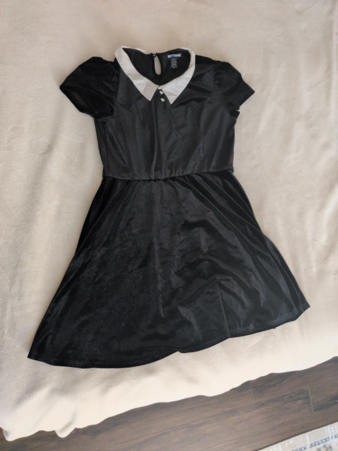 Wednesday Adams Dress/Black Dress White Collar