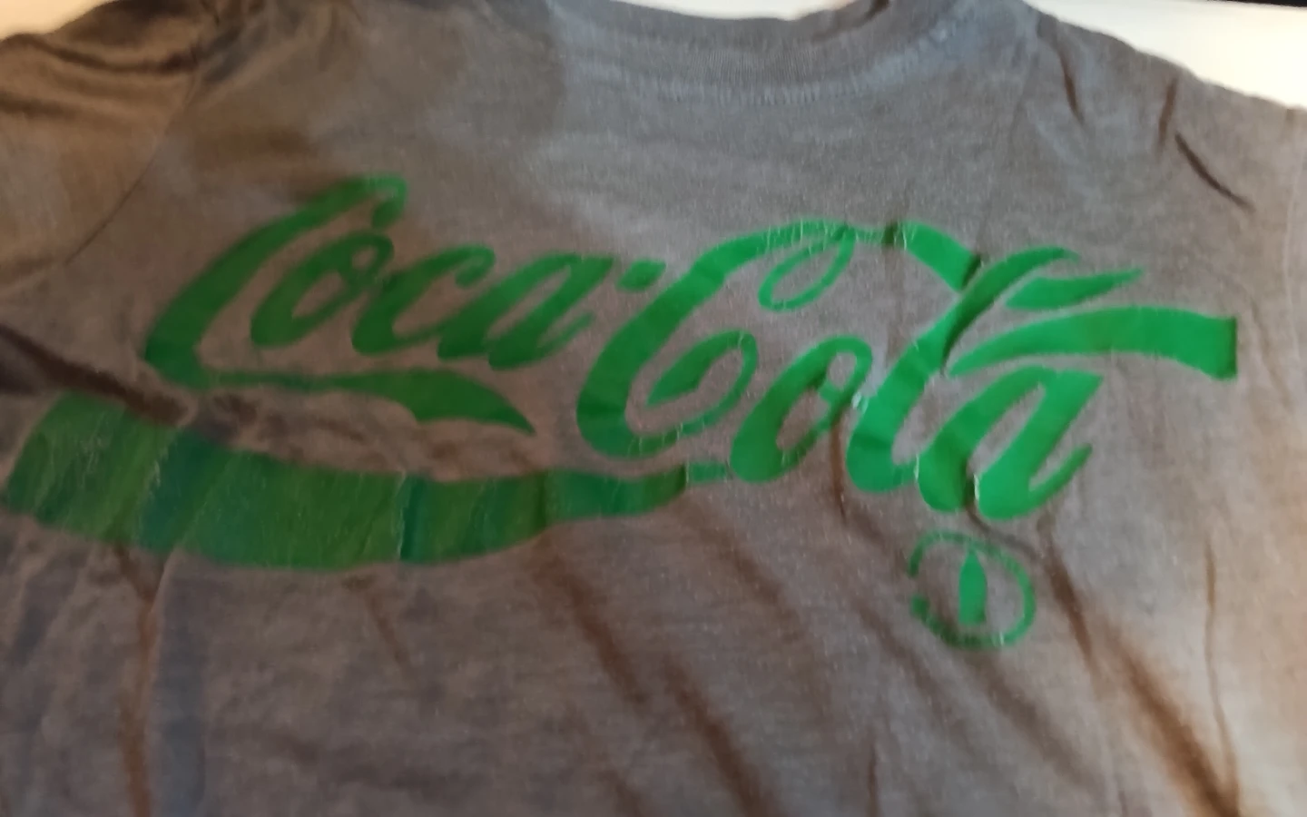 Vintage Coca-Cola Graphic Tee Grey Green Logo - photo 2