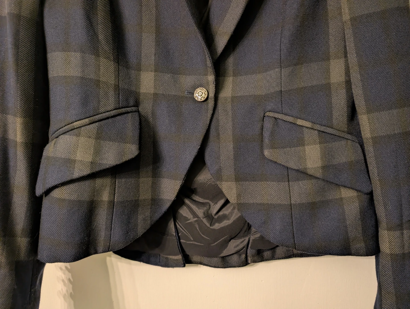 Belle Vere Tailored Plaid Tartan Blazer Jacket - photo 4