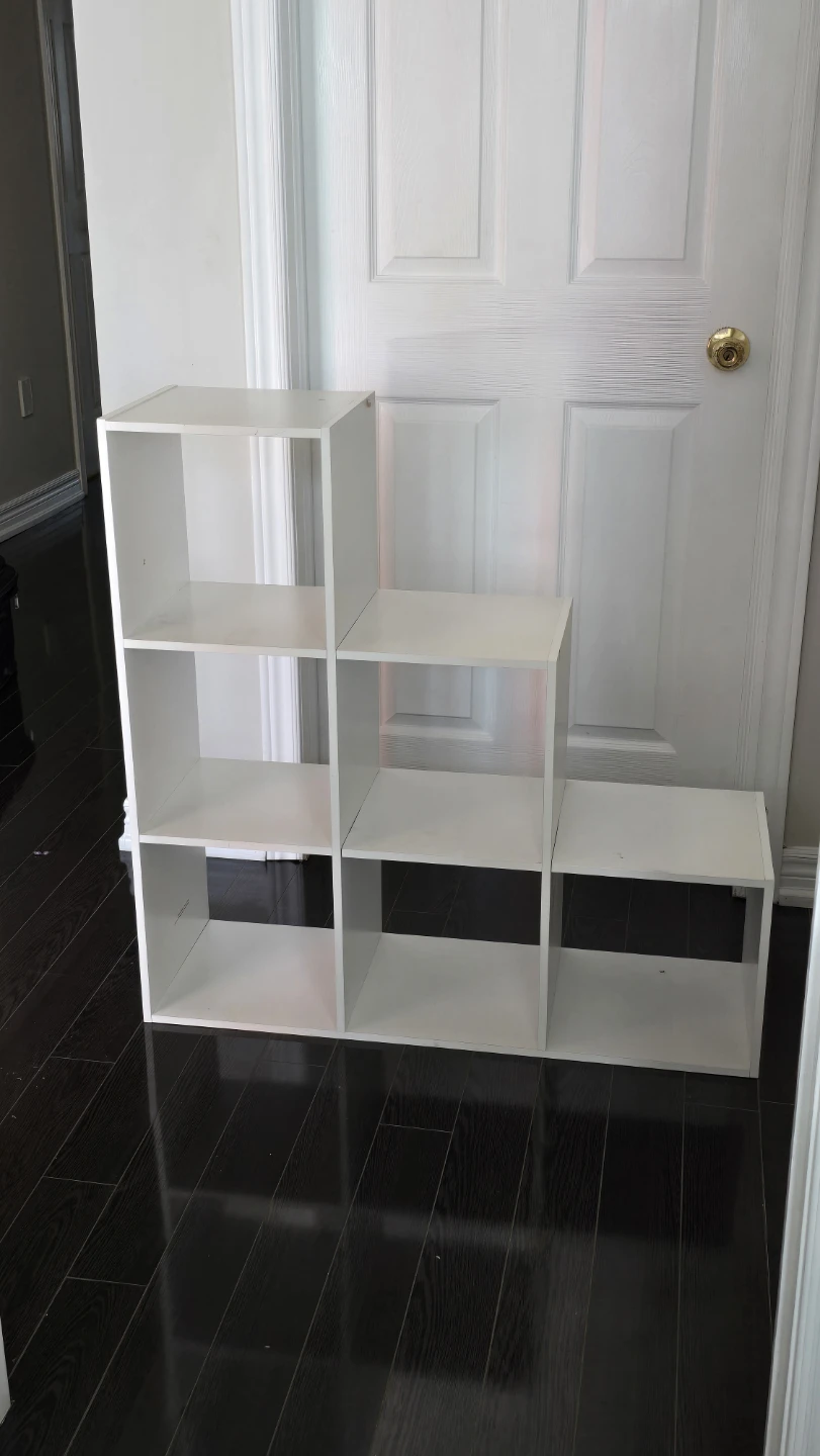 White Staircase Cube Storage Shelving Unit