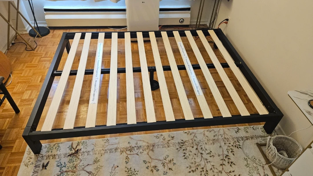 Easy Assembly - Queen Size Metal Bed Frame Black - photo 2