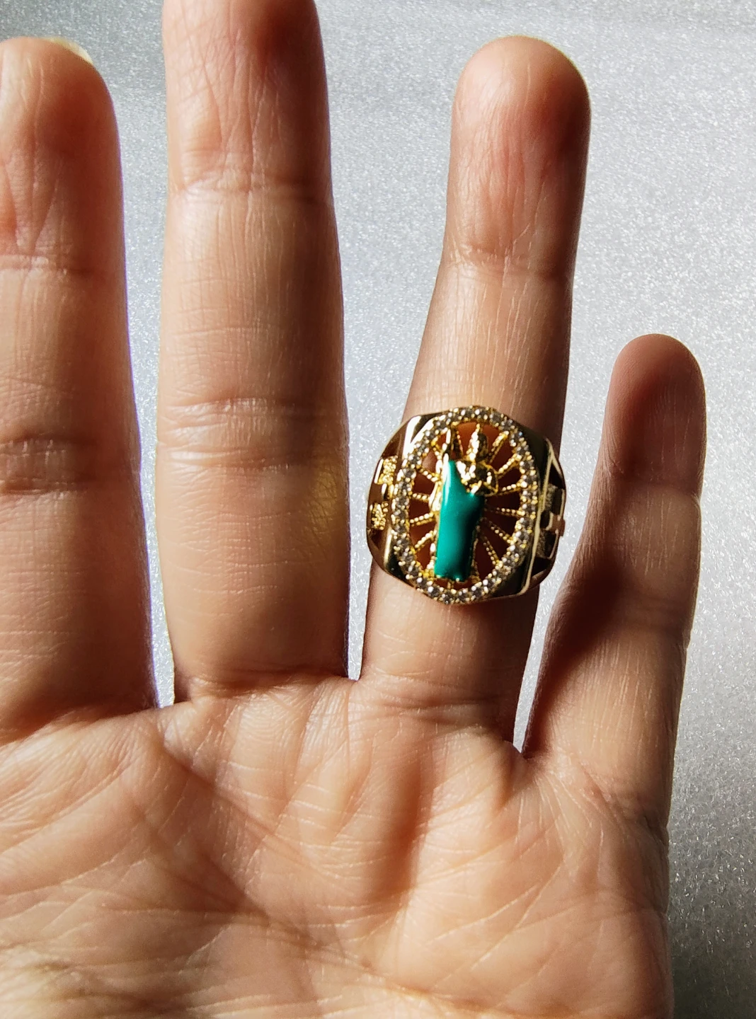 Gold-Filled Religious Saint Judas Ring Size 8 - photo 2