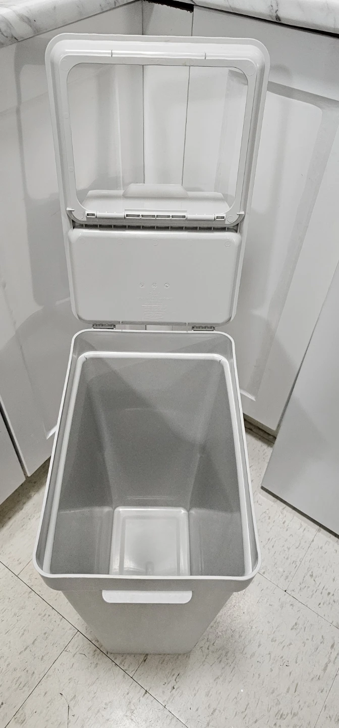 Gray plastic waste bin - photo 3