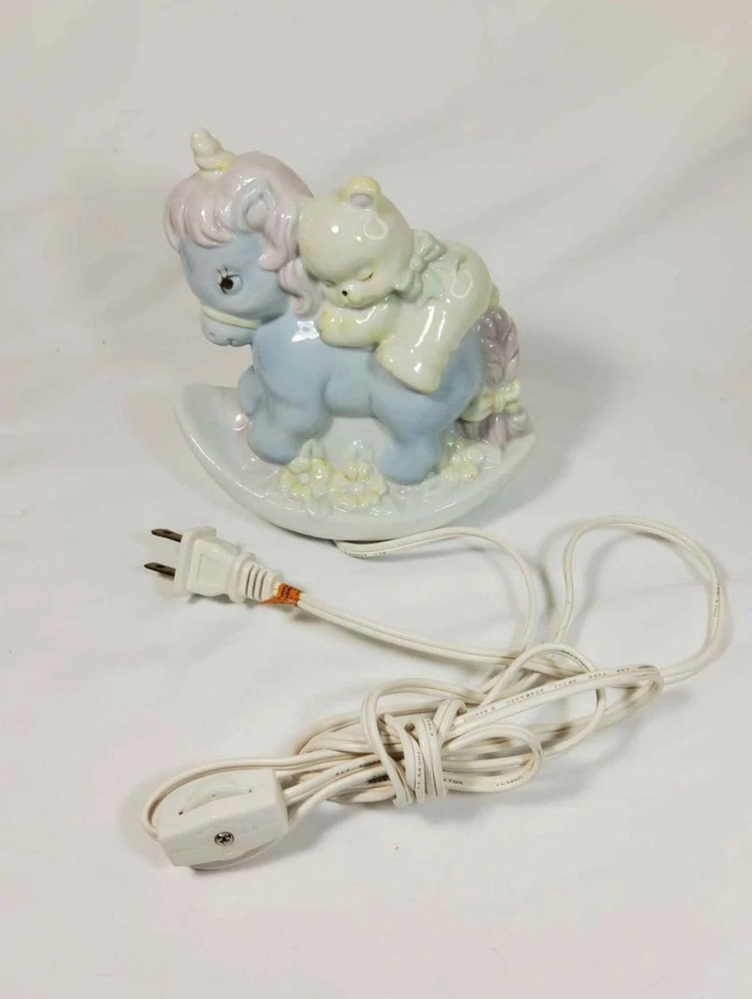Enesco Baby night light lamp rocking unicorn with teddy bear - photo 5