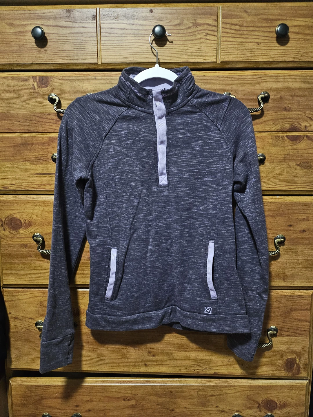 stay warm Snap-Front Pullover Avalanche Heathered Purple