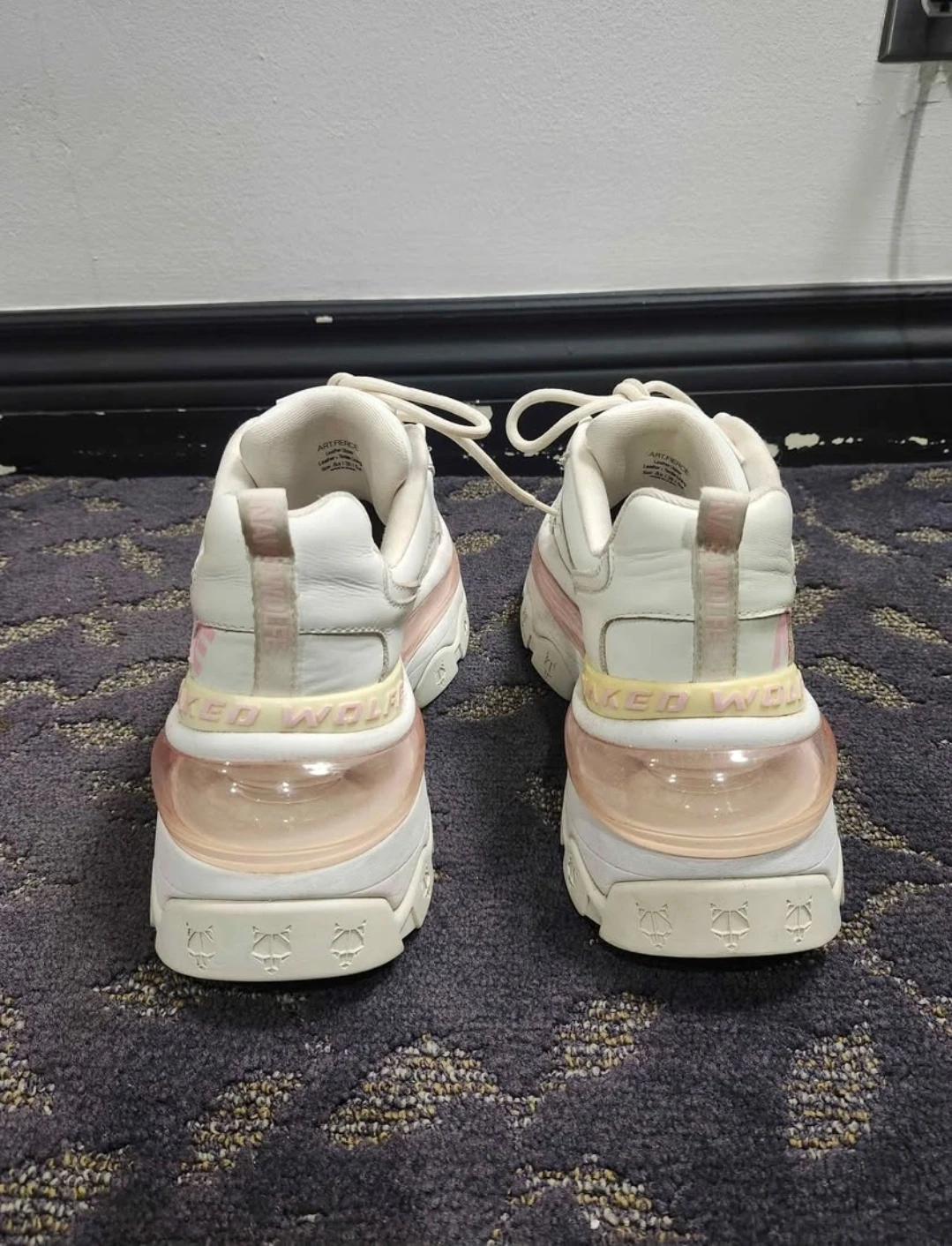 Naked Wolfe Art Fierce White and Pink Sneakers - photo 4