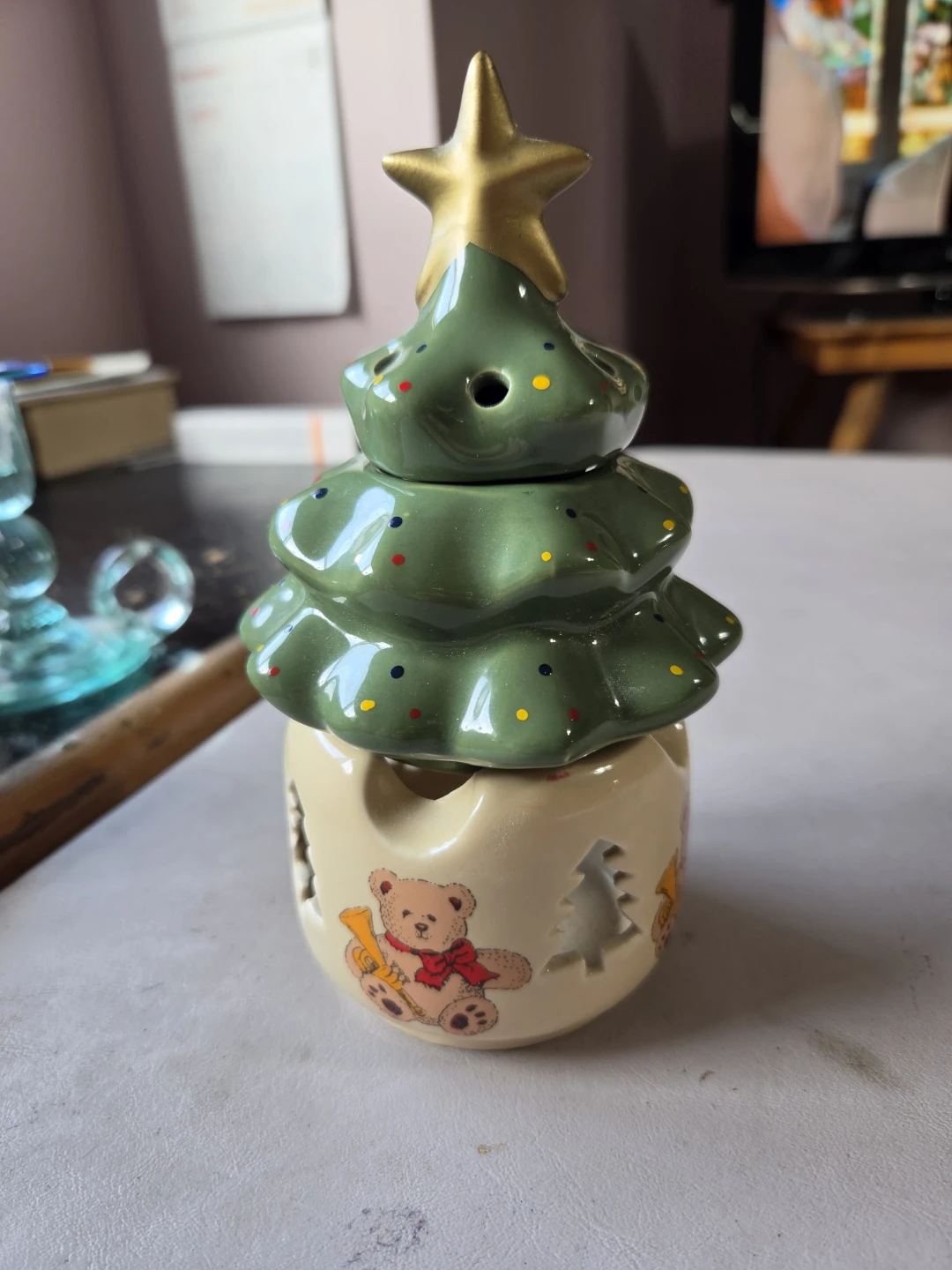 Ceramic Christmas Tree Candle Holder - photo 2