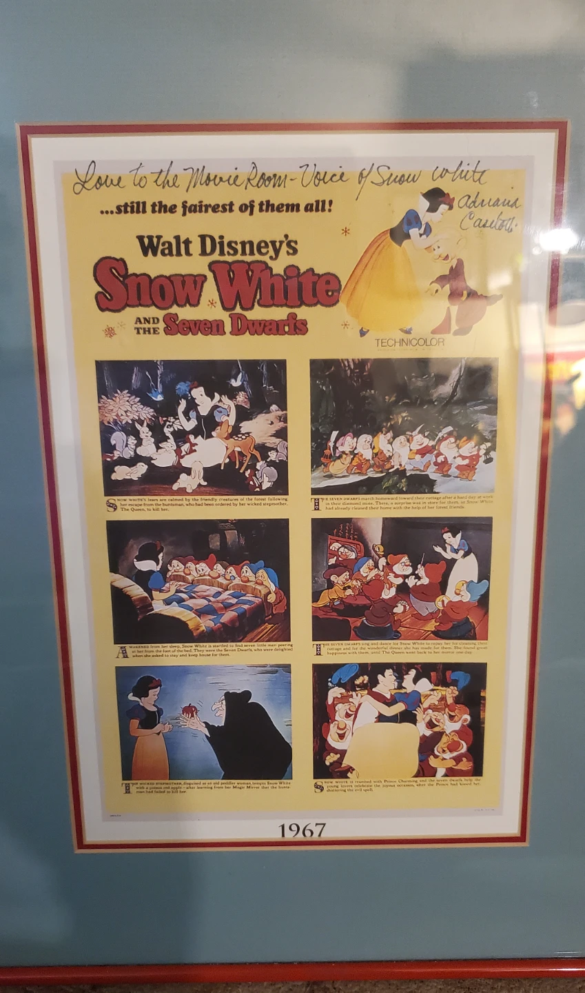 Framed Walt Disney Snow White 1967 Lithigraoh signed