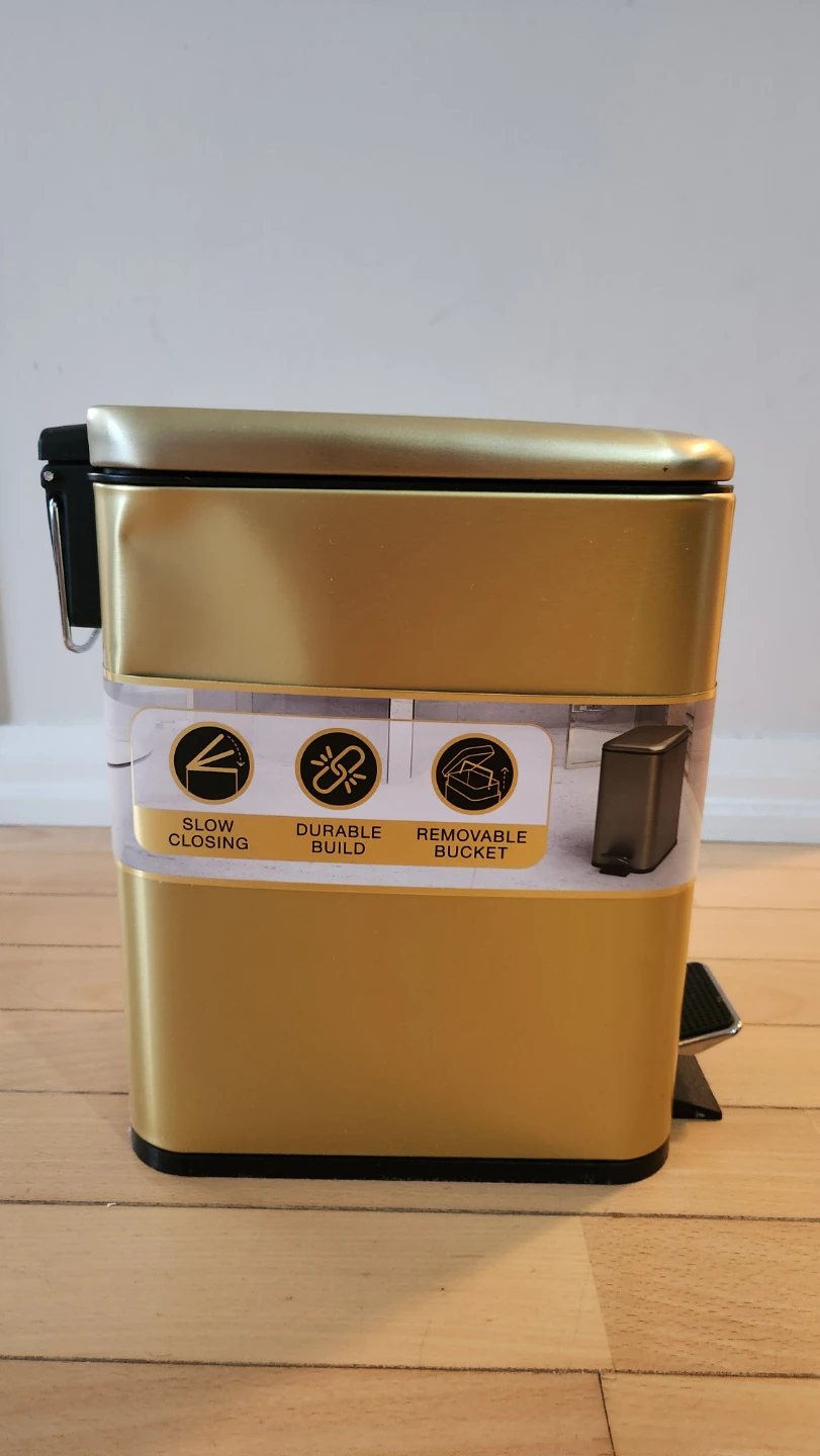 Aura Gold Soft Closing Step Trash Can - photo 2
