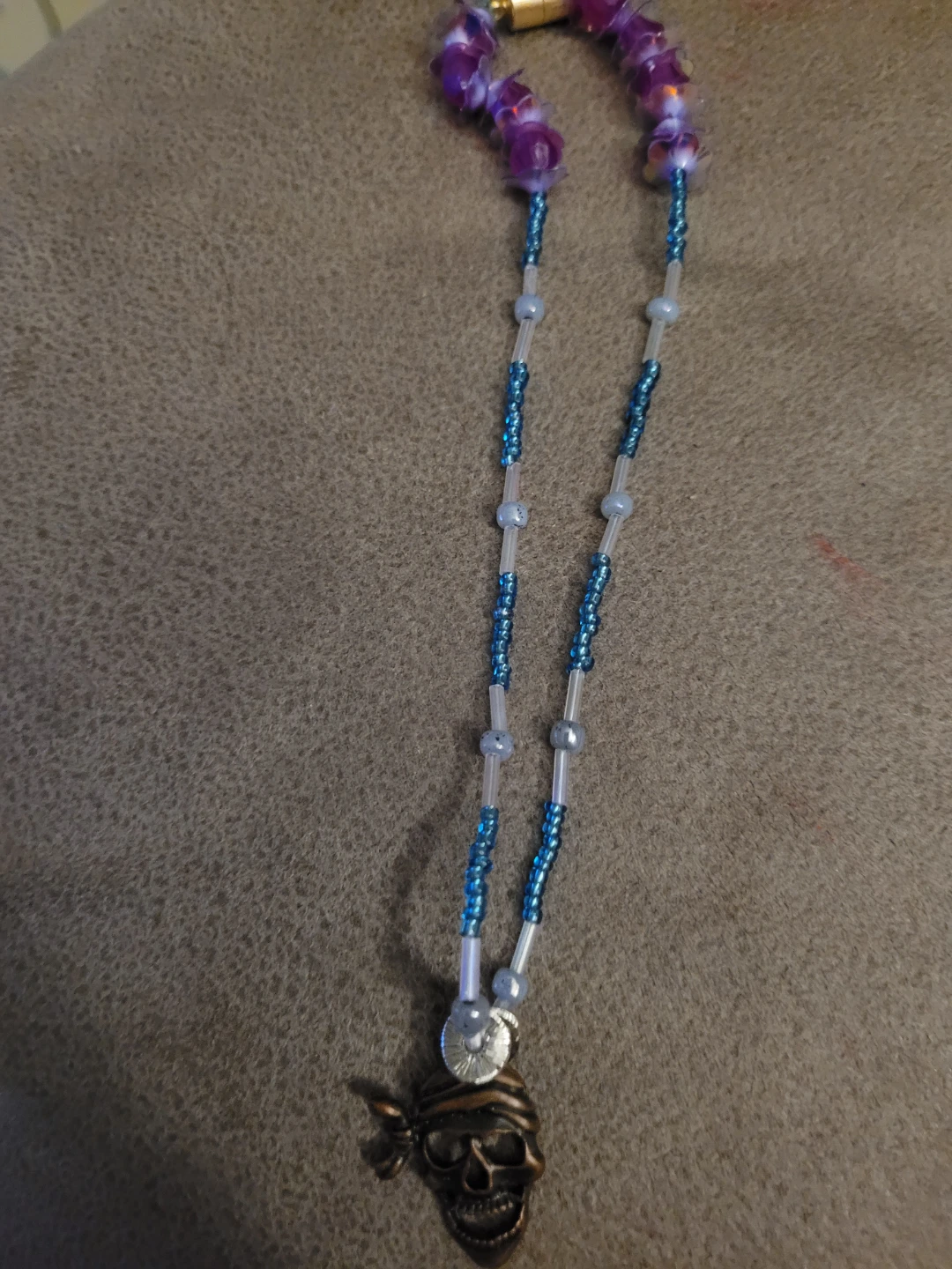 Skull Charm Beaded Necklace