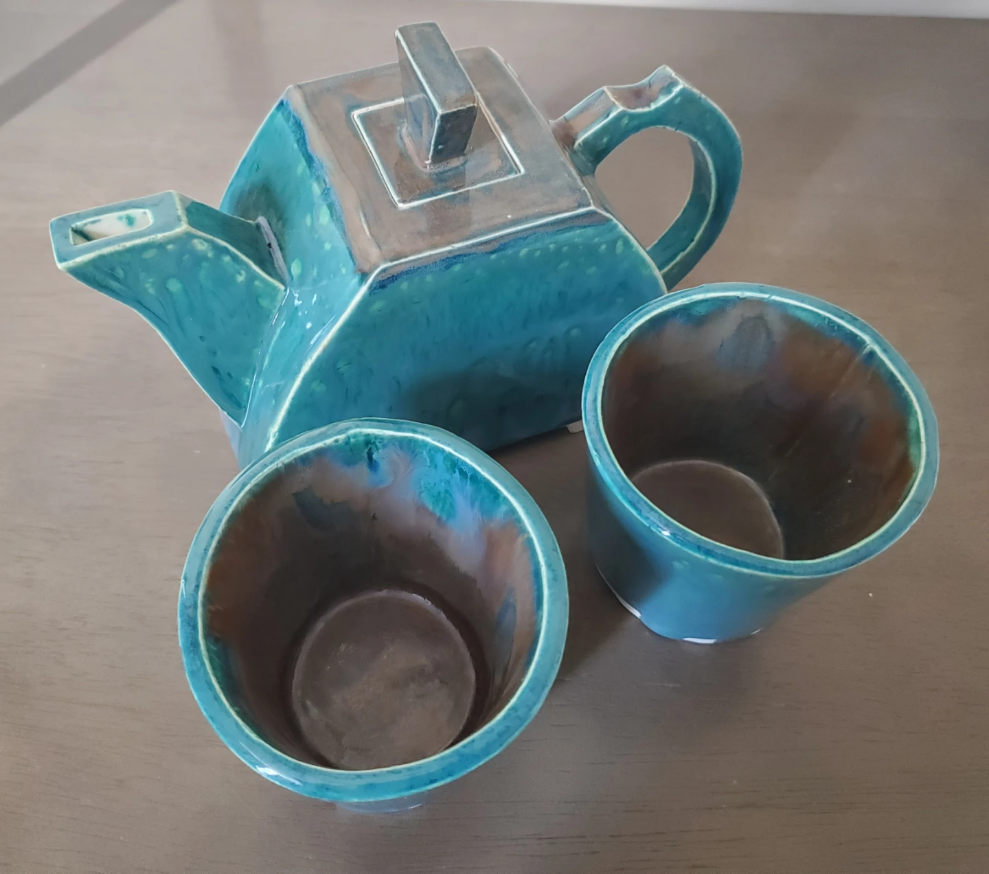 Ceramic Teapot and Two Cups Set - photo 3