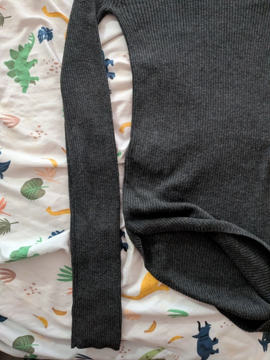 MNG Charcoal Ribbed Turtleneck Top - photo 3