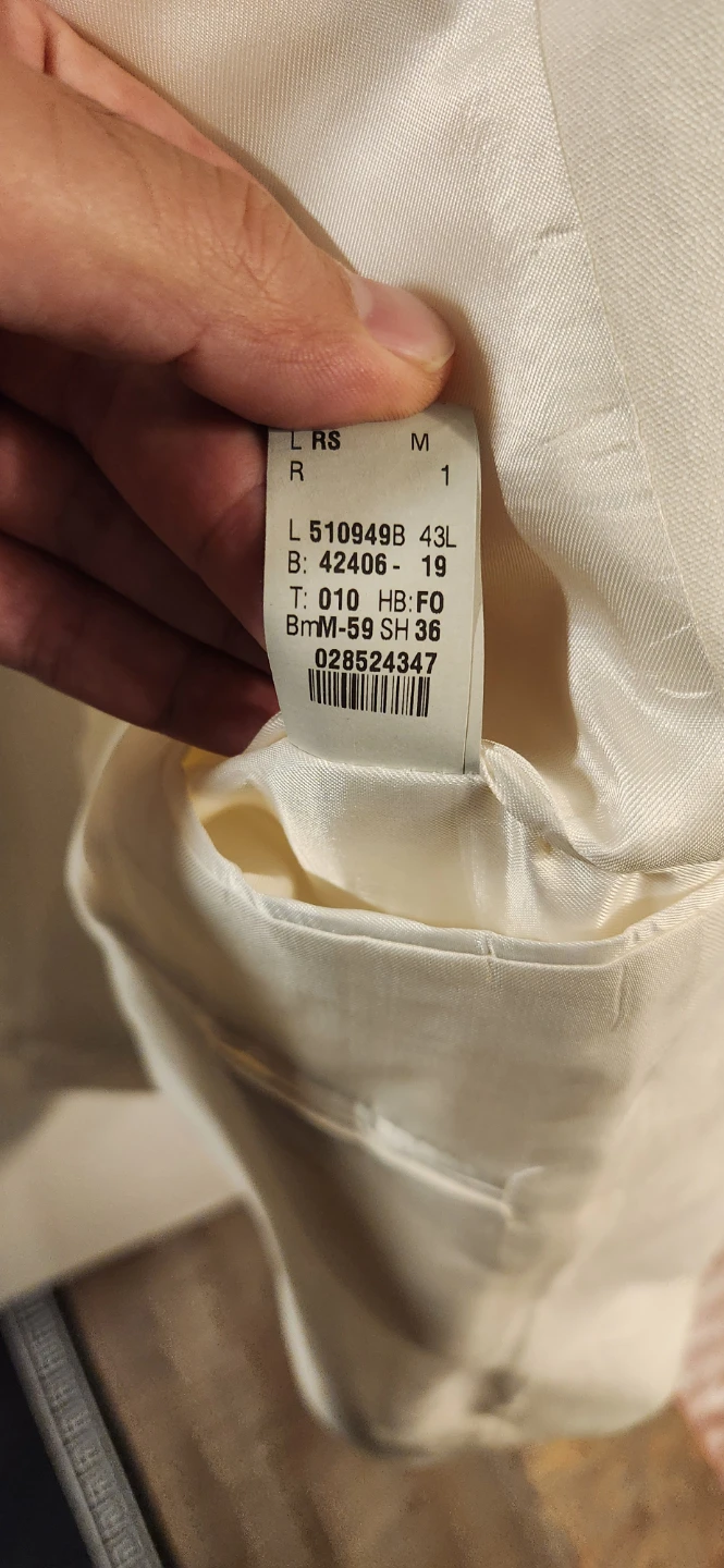 Calvin Klein Men's White Linen Blazer Size 43L - photo 2