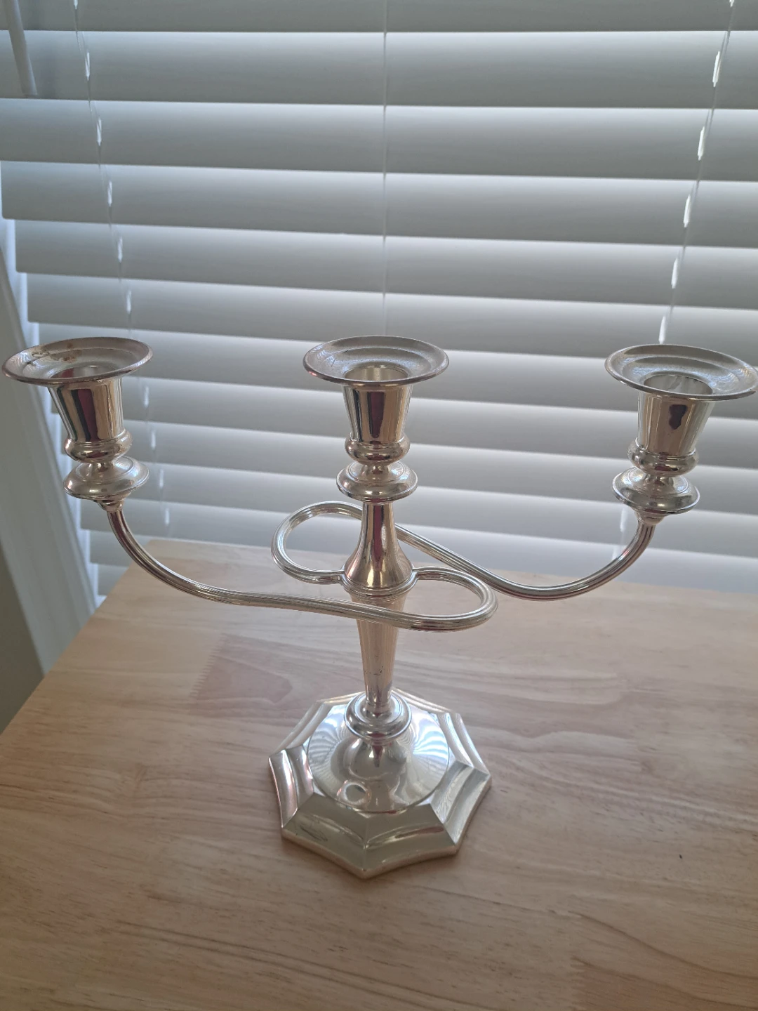Silver-plated 3-Arm Candelabra