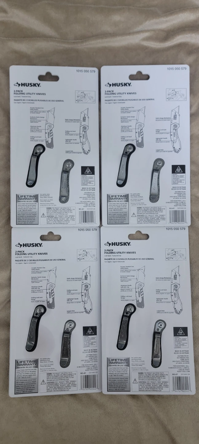Husky 2-Pack Folding Utility Knives ( $10 Each)