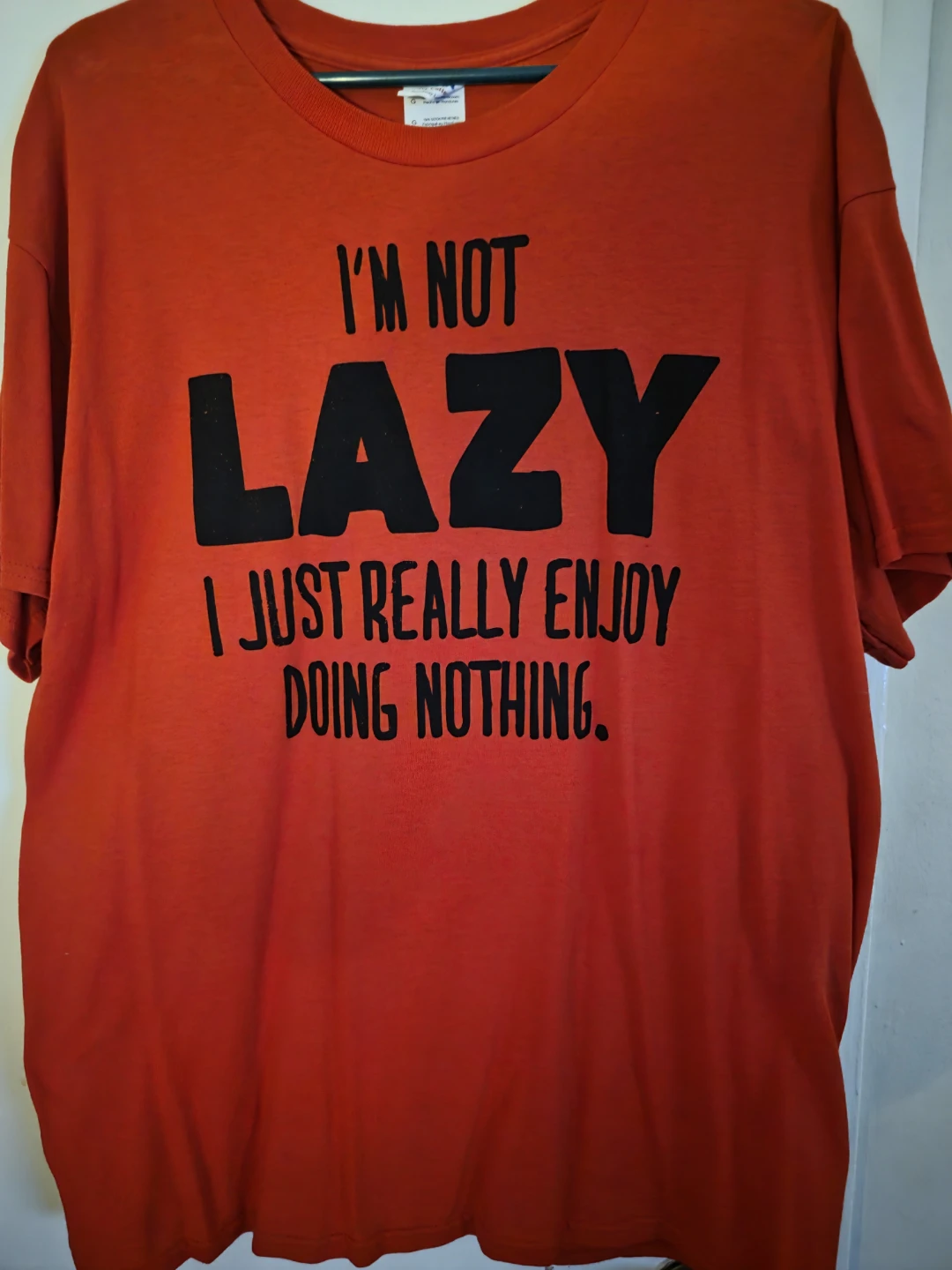 Gildan Red I'm Not Lazy T-Shirt