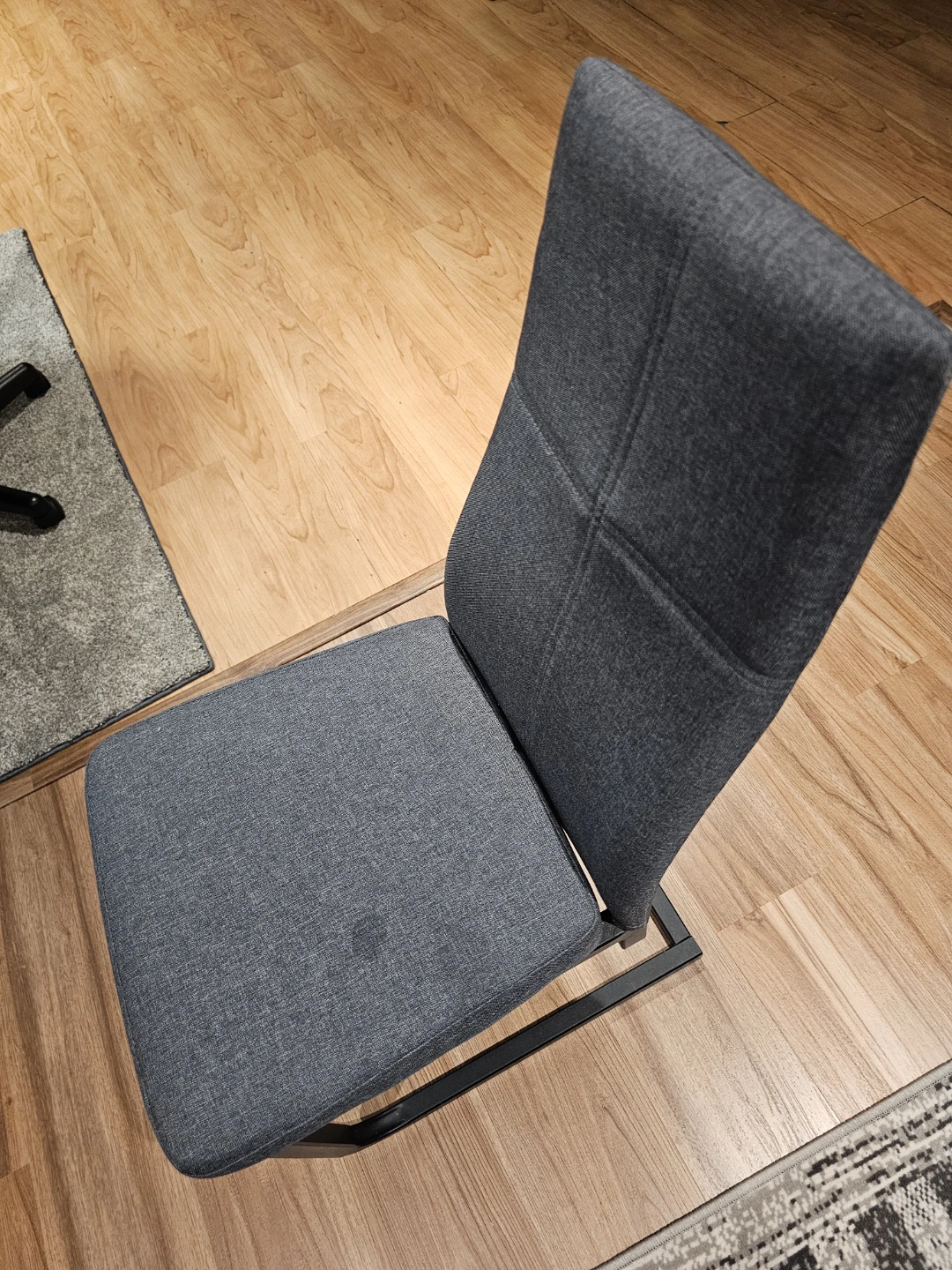 Modern Grey Fabric Dining Chair - photo 2