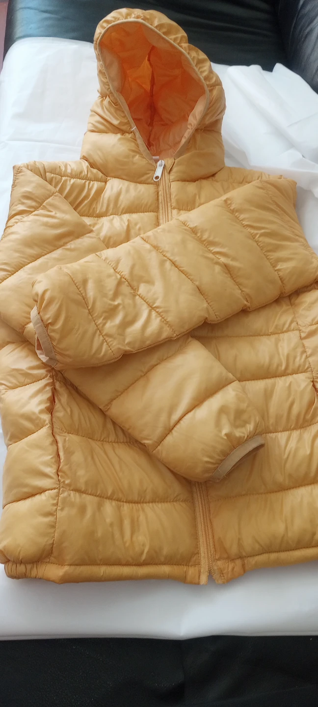 Yellow Cute Crew Puffer Jacket Size 10