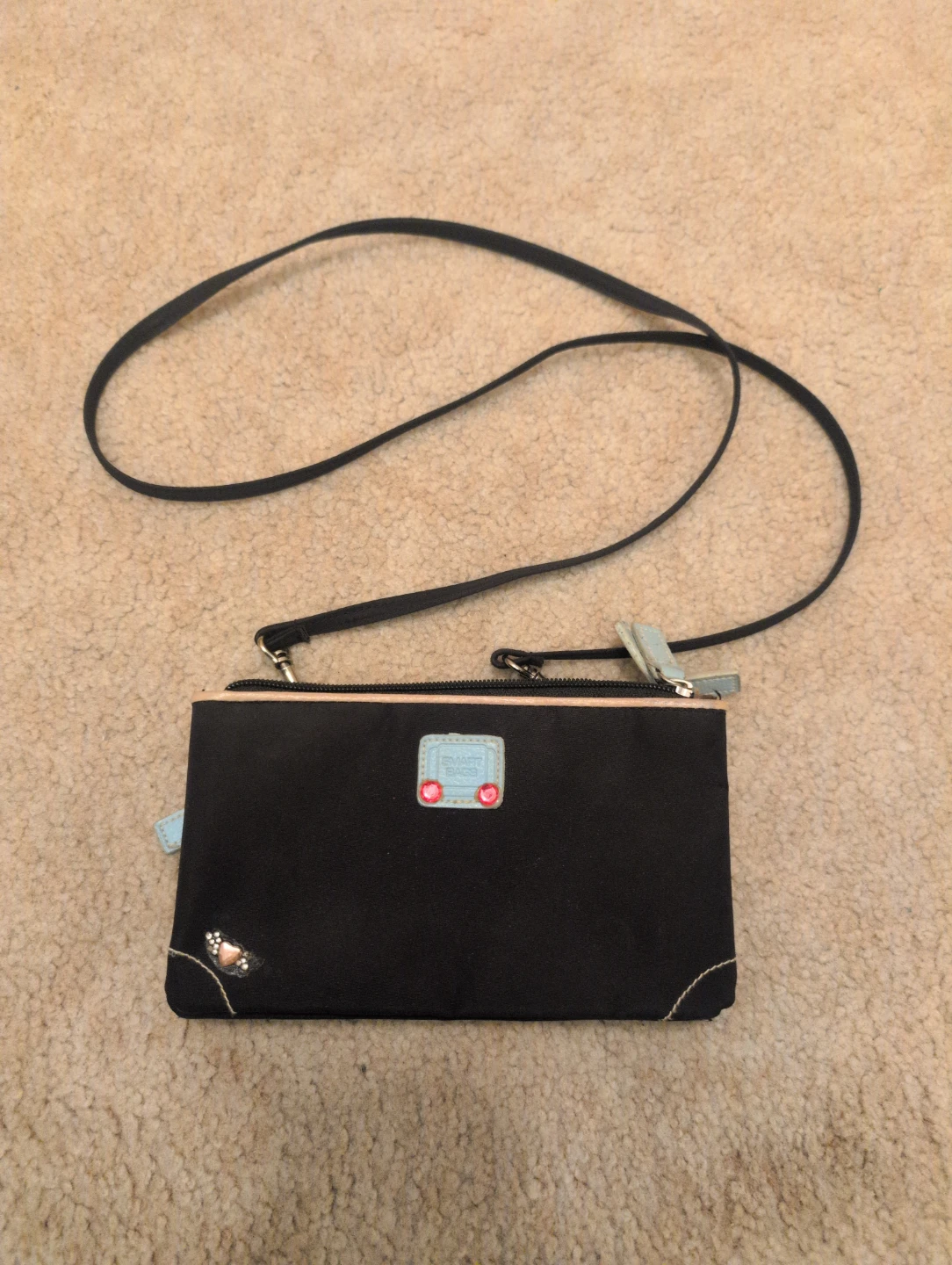 Smart Bags Black Crossbody Purse
