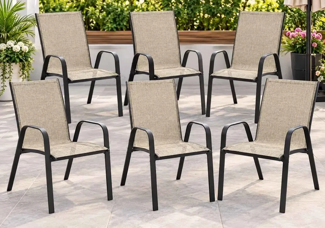 New<> Set of 6 Outdoor Patio Chairs