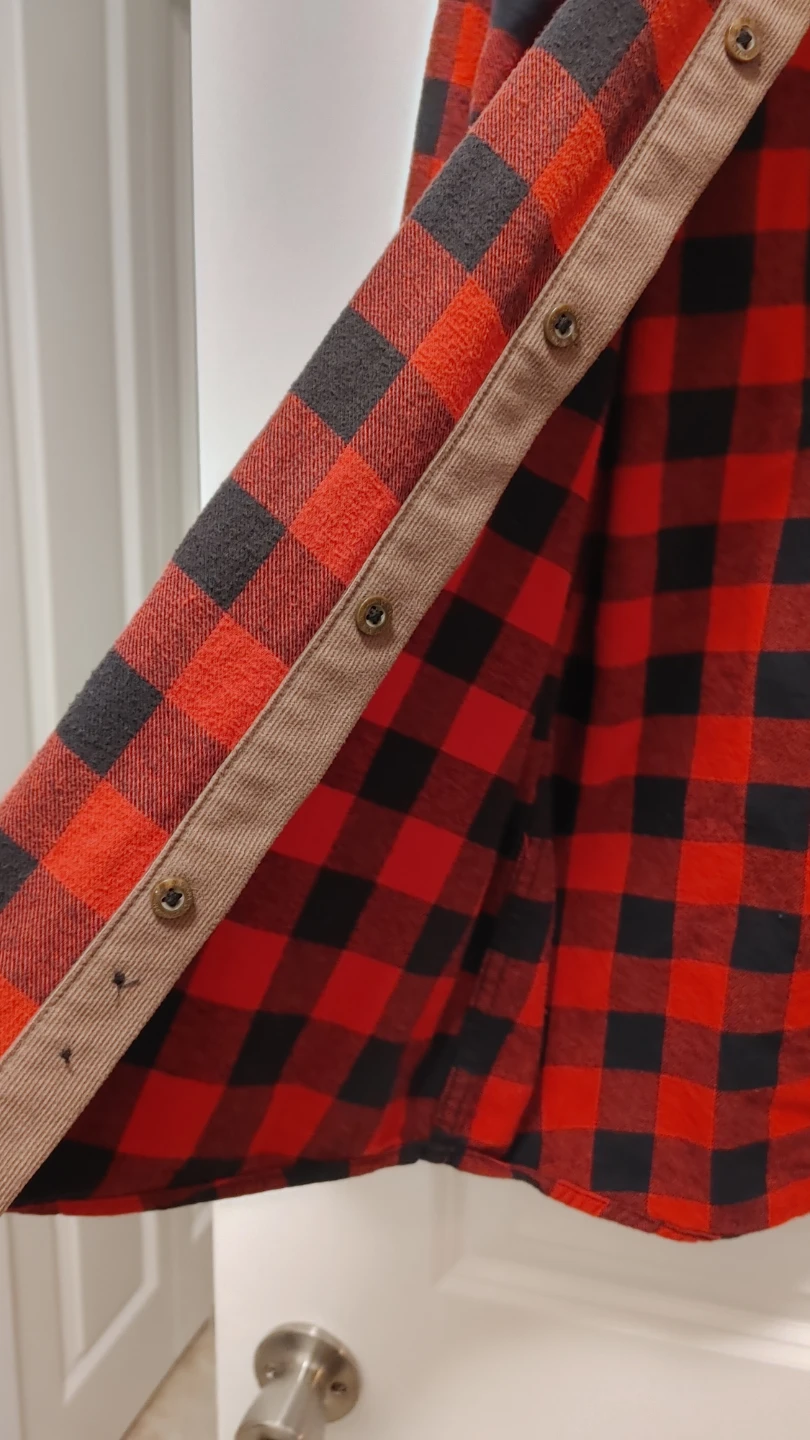 Men's Canadiana Red and Black Plaid Flannel Shirt - photo 3