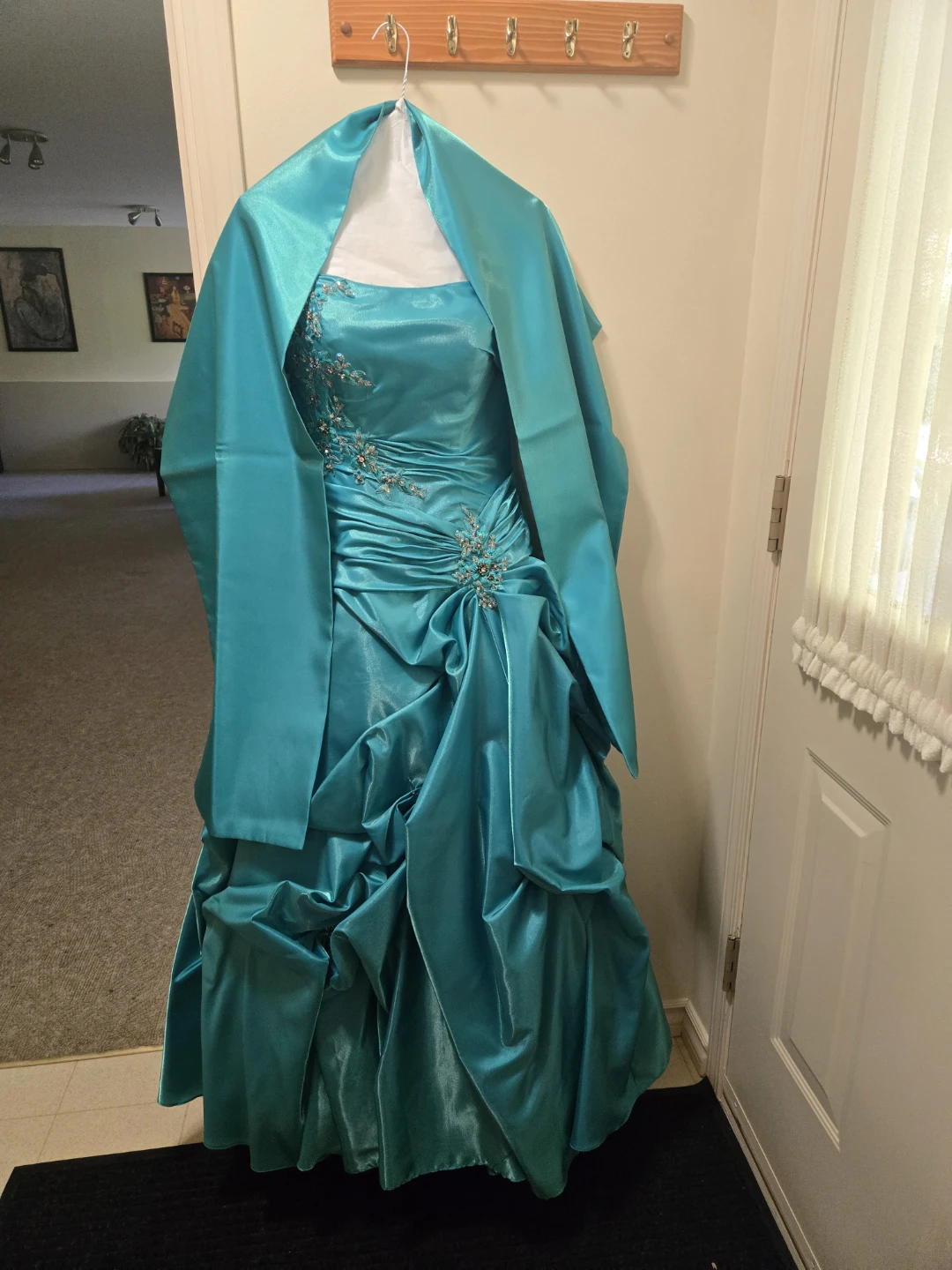 Jade Grad Dress with Matching Wrap - photo 3