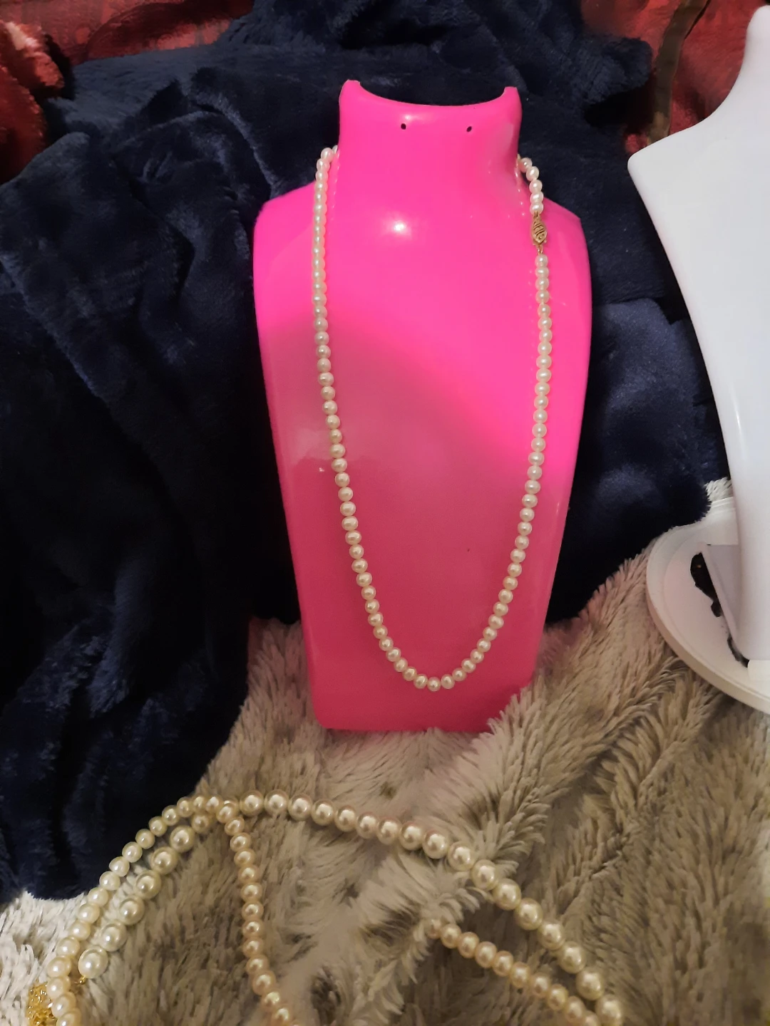 Solid 14k yellow Gold REAL Pearl 18" Necklace