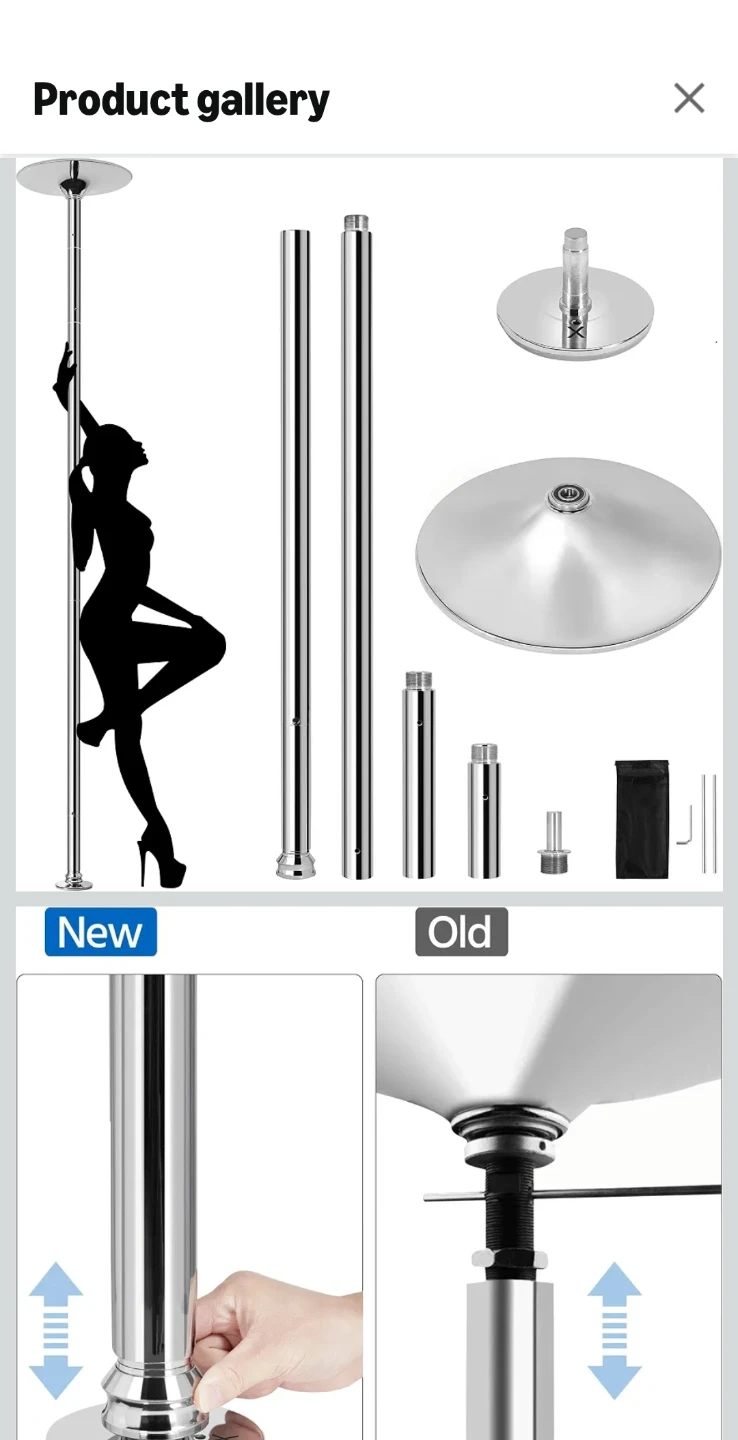 Adjustable Stainless Steel Dance Pole - photo 3
