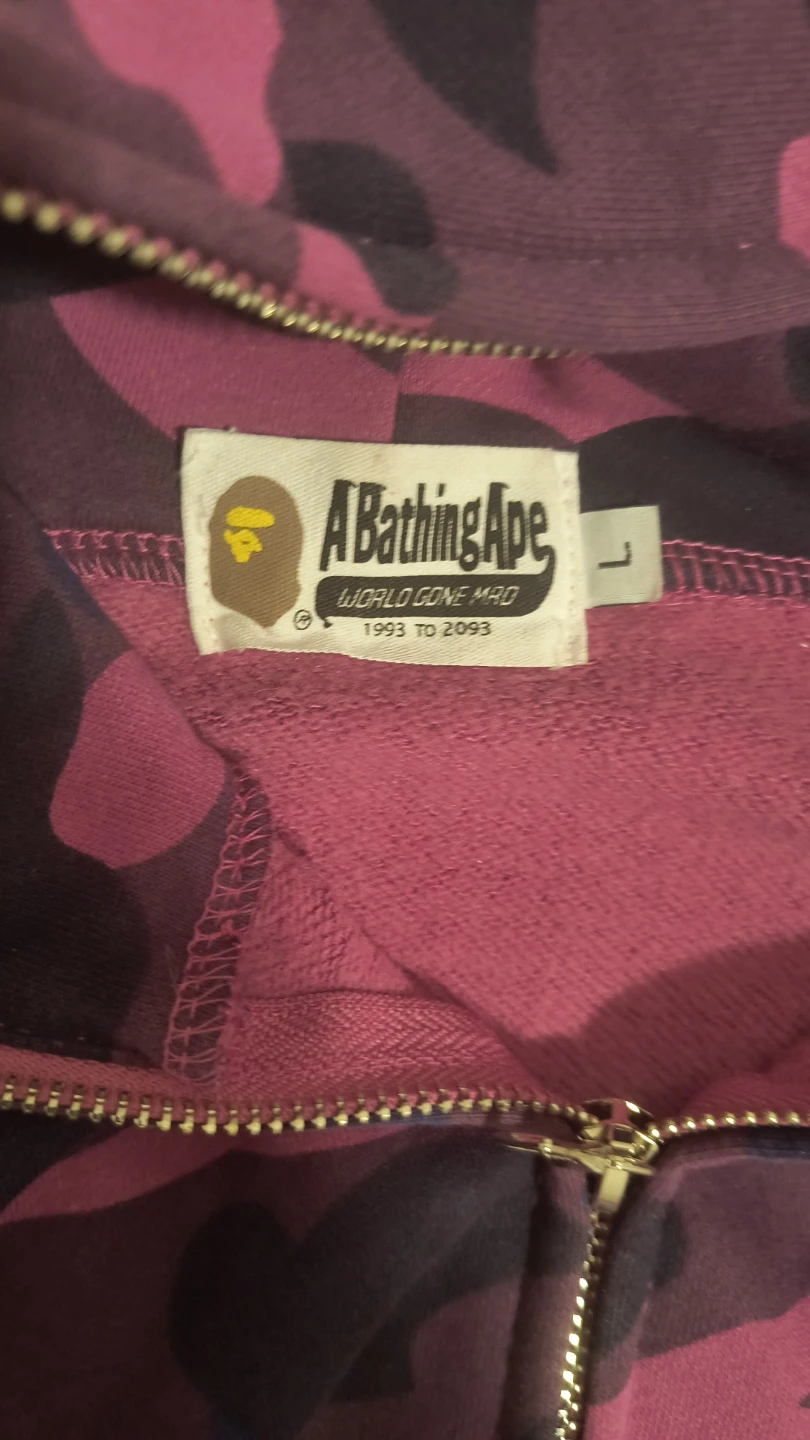 A Bathing Ape Purple Camo Shark Hoodie - photo 3