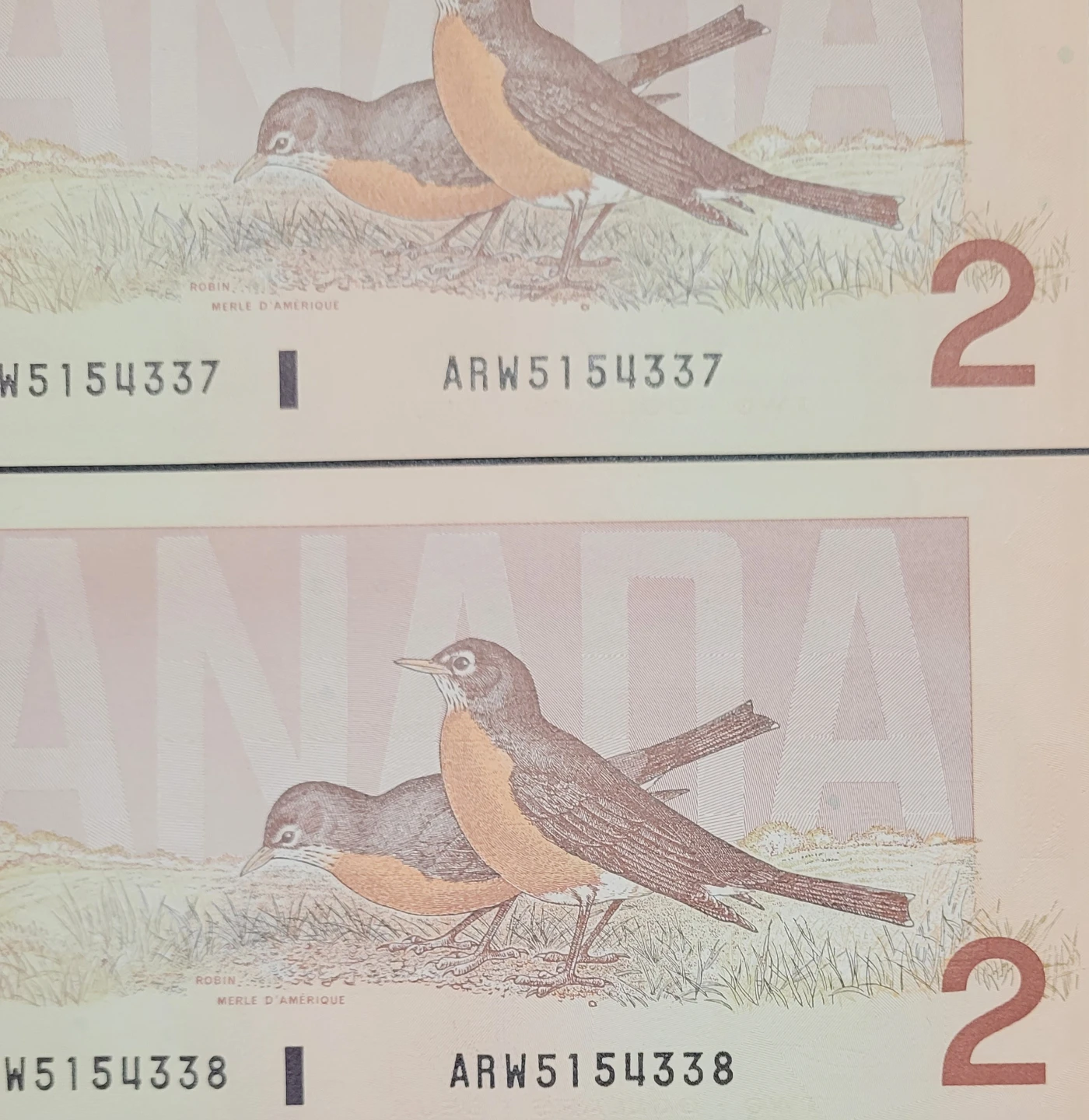 Sequential Uncirculated $2 Canadian Banknotes - photo 3
