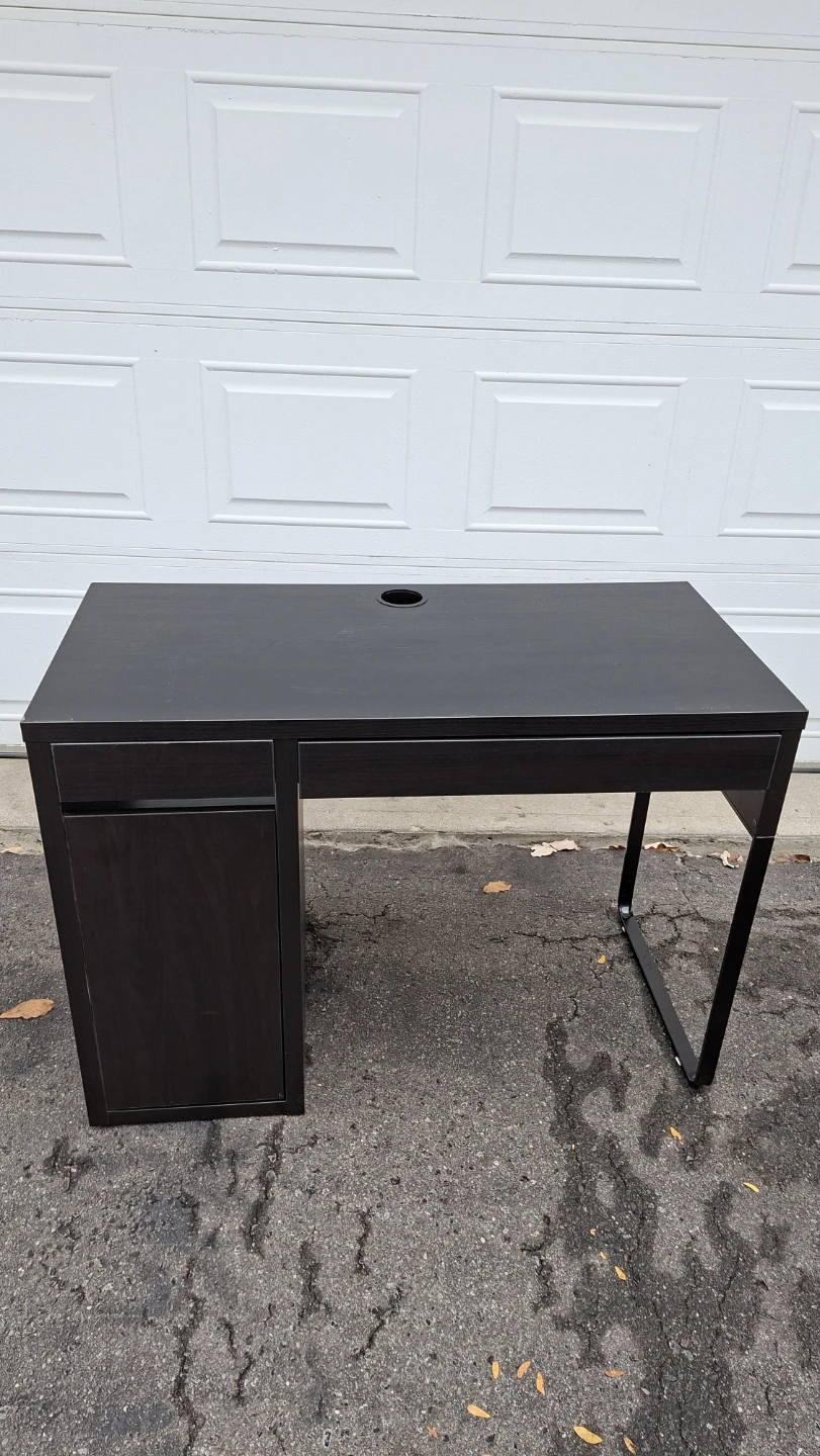 Dark Brown Computer Desk with Storage