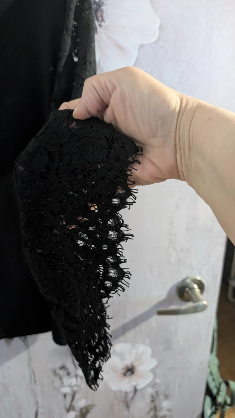Lauren Ralph Lauren Black Lace Sleeve Top - photo 3