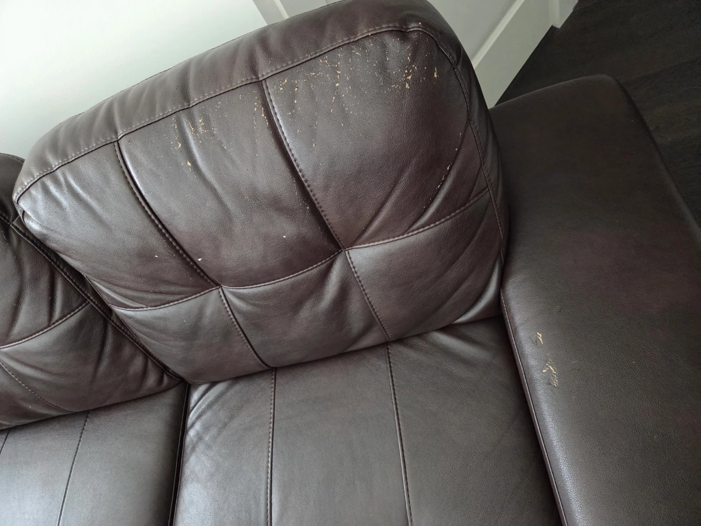 brown faux leather pull-out sleeper sectional with storage - photo 3
