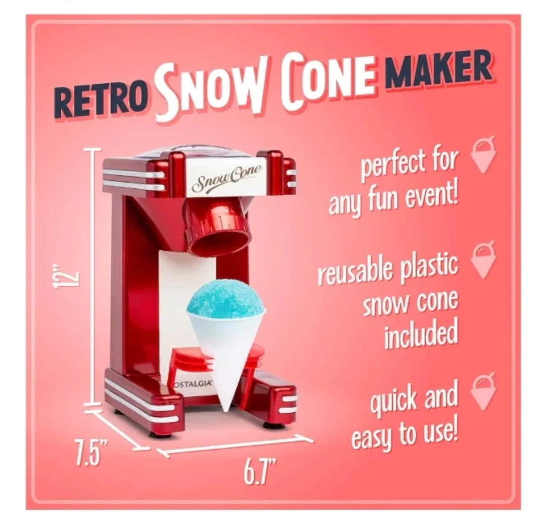 Nostalgia Snow Cone Shaved Ice Machine - photo 2