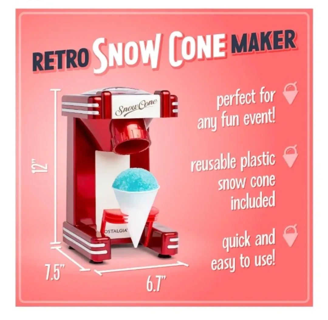 Nostalgia Snow Cone Shaved Ice Machine - photo 2
