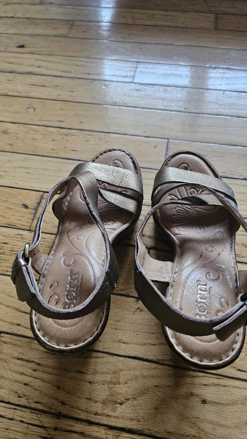 Børn Metallic Gold Sandals - photo 5